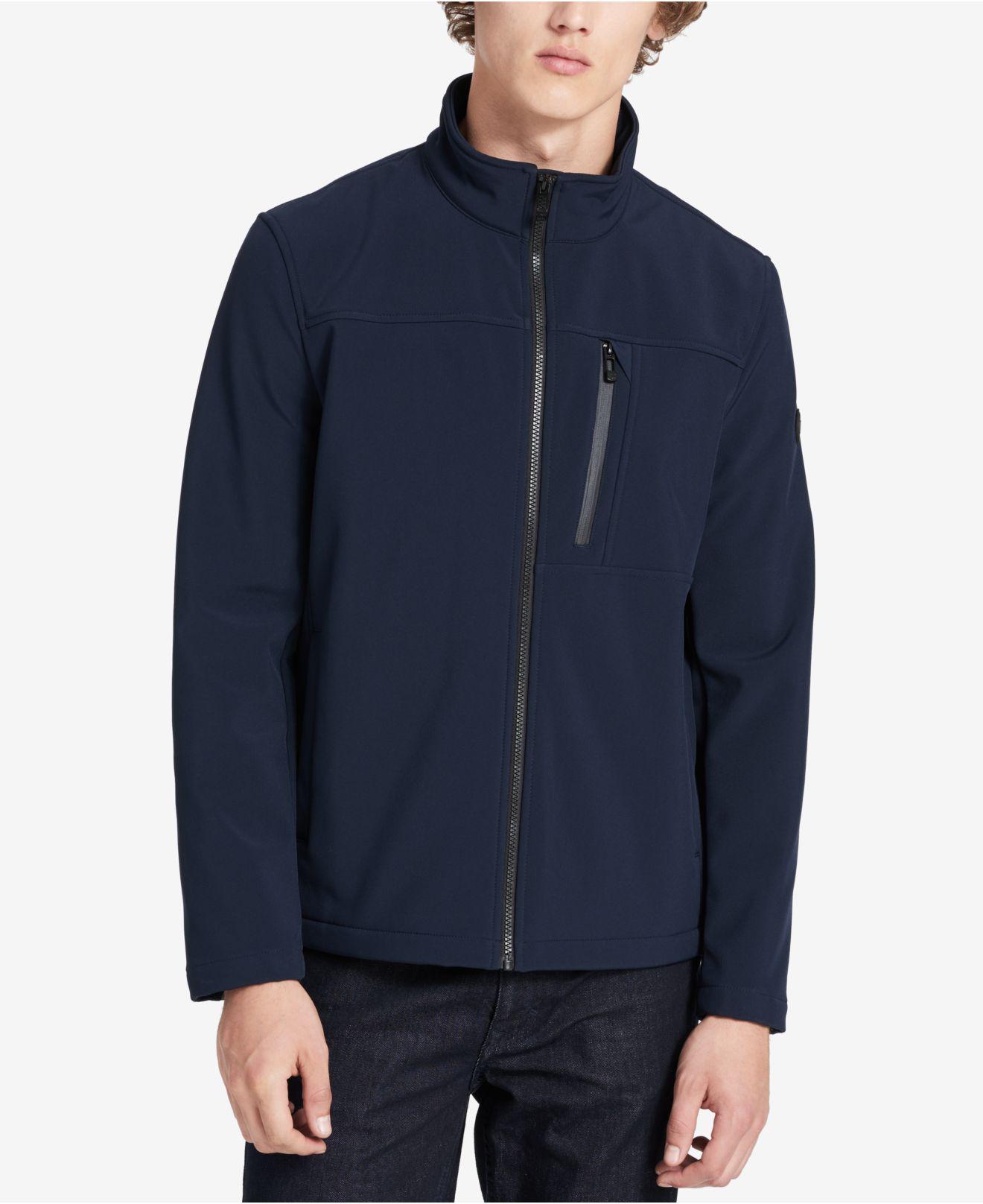 Calvin Klein Synthetic Men's Lightweight Stretch Windbreaker in Blue ...