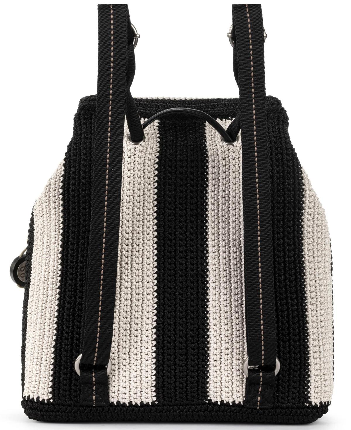 The Sak Black and Off White Backpack Los Feliz Backpack in Black Crochet – The Sak main image 3