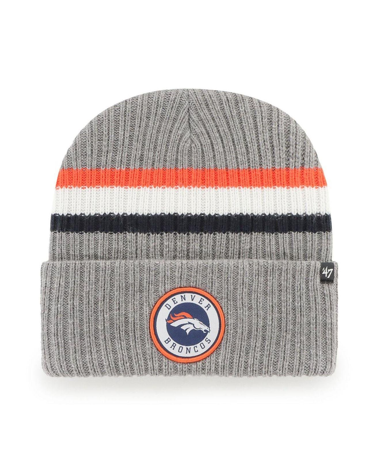 47 Brand Gray Denver Broncos Highline Cuffed Knit Hat for Men