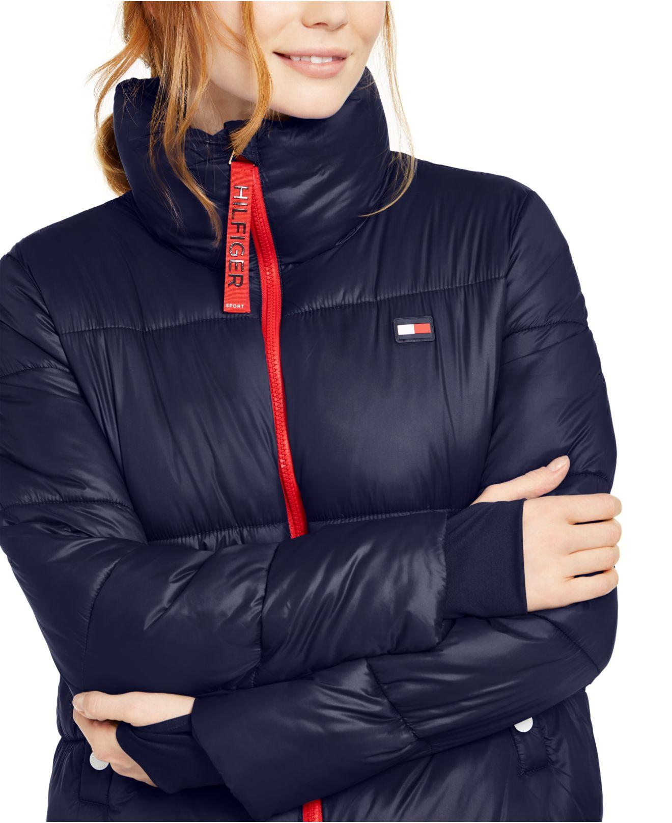 tommy hilfiger cropped puffer jacket