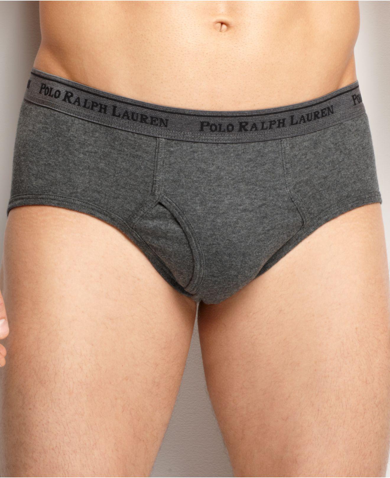 Polo Ralph Lauren Underwear, Classic Cotton Low Rise Brief 4 Pack in Gray  for Men