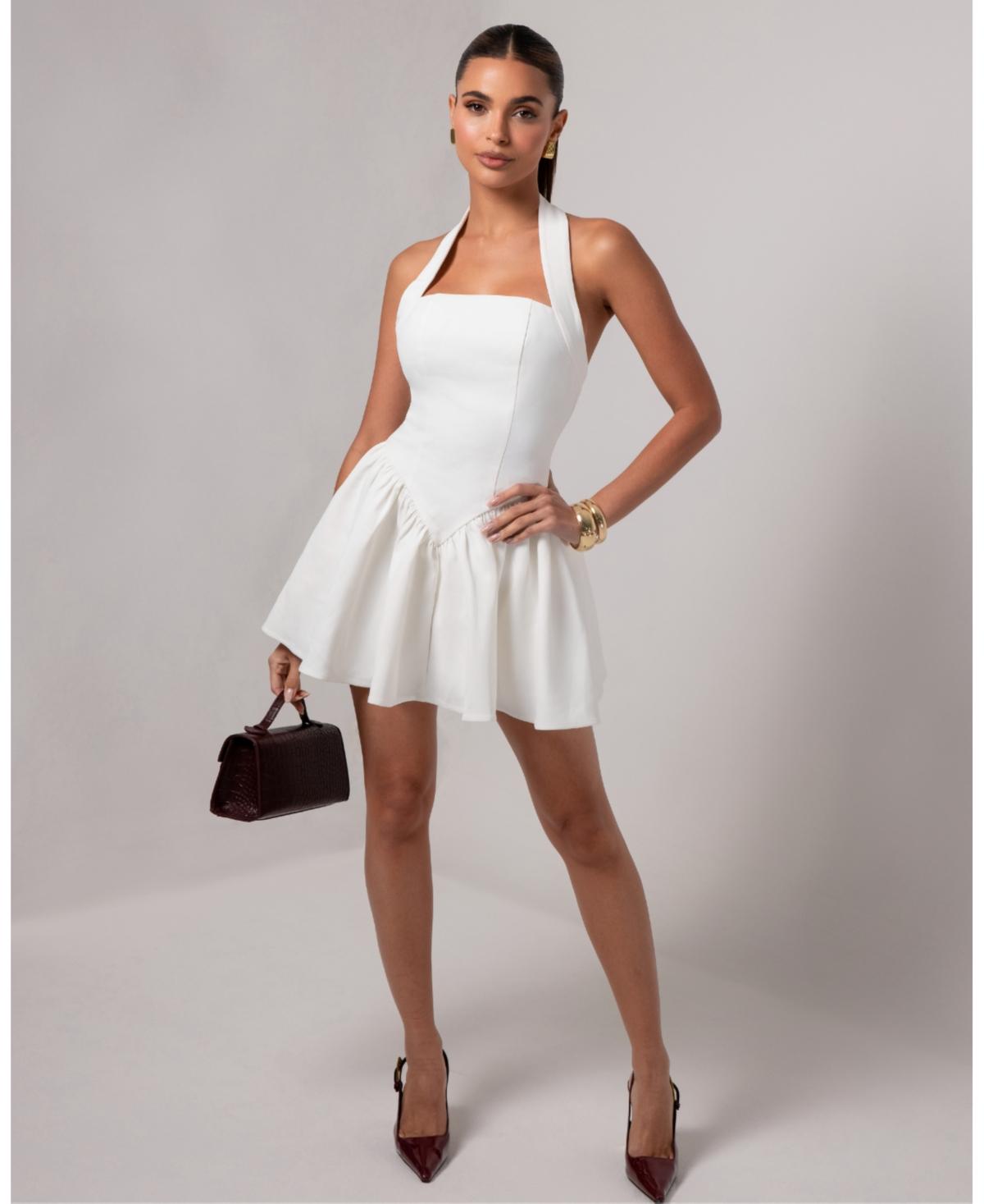 chinese dress ladies Curved Bandeau Structured Satin Mini Dress main image 1