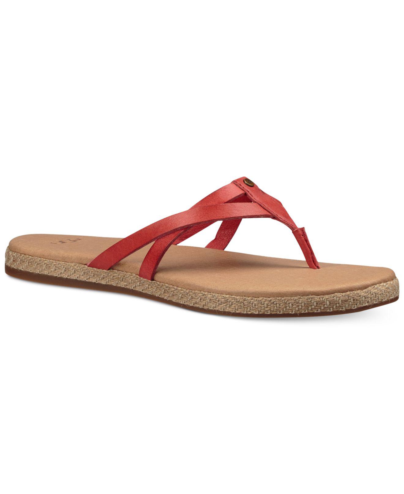 UGG Leather Annice Flip-flop Sandals - Lyst