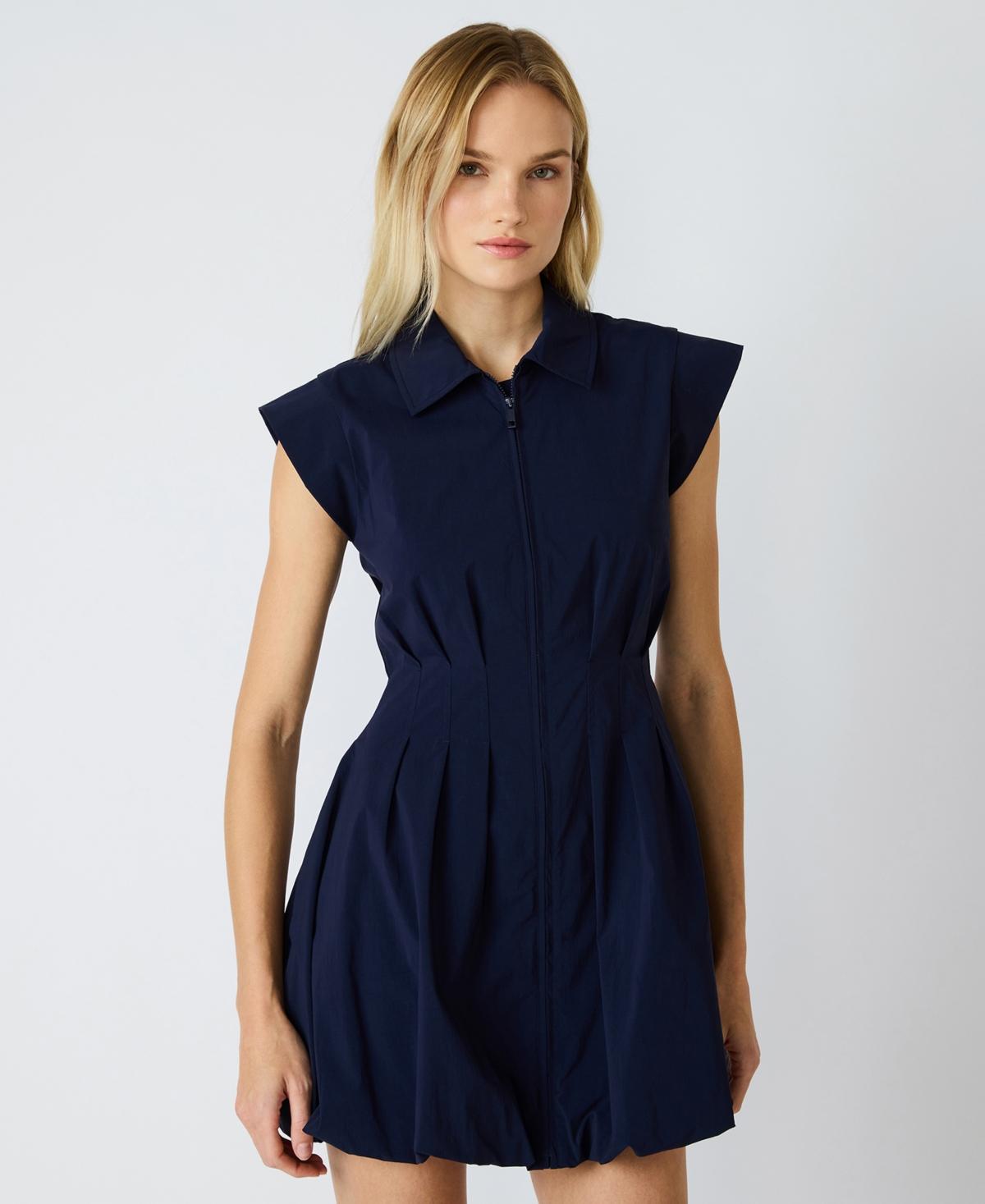 steve madden dyanne poplin pleated mini dress Steve Madden Women's Dyanne Dress, Black, XS