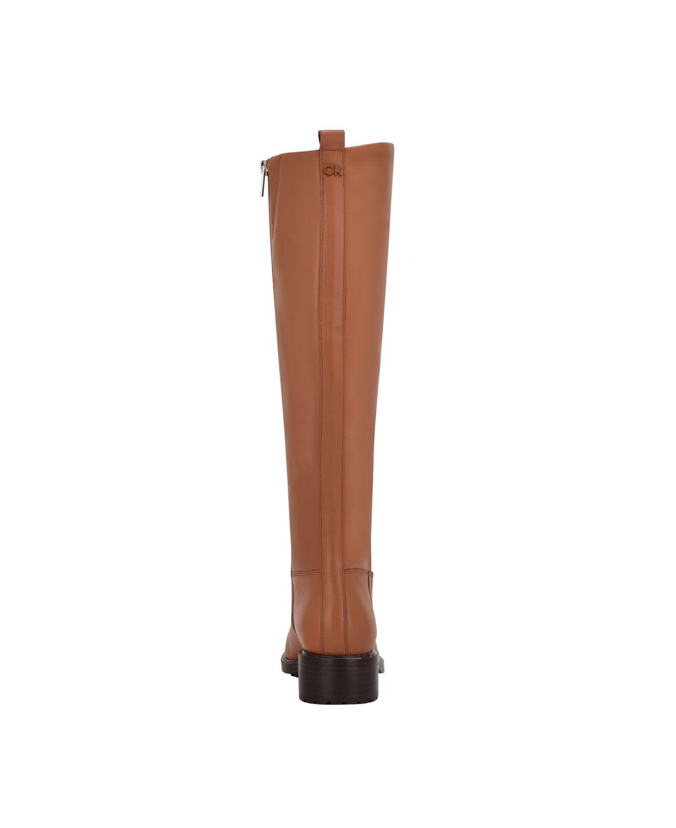 Calvin Klein Botina Almond Toe Casual Tall Riding Boots in Brown | Lyst