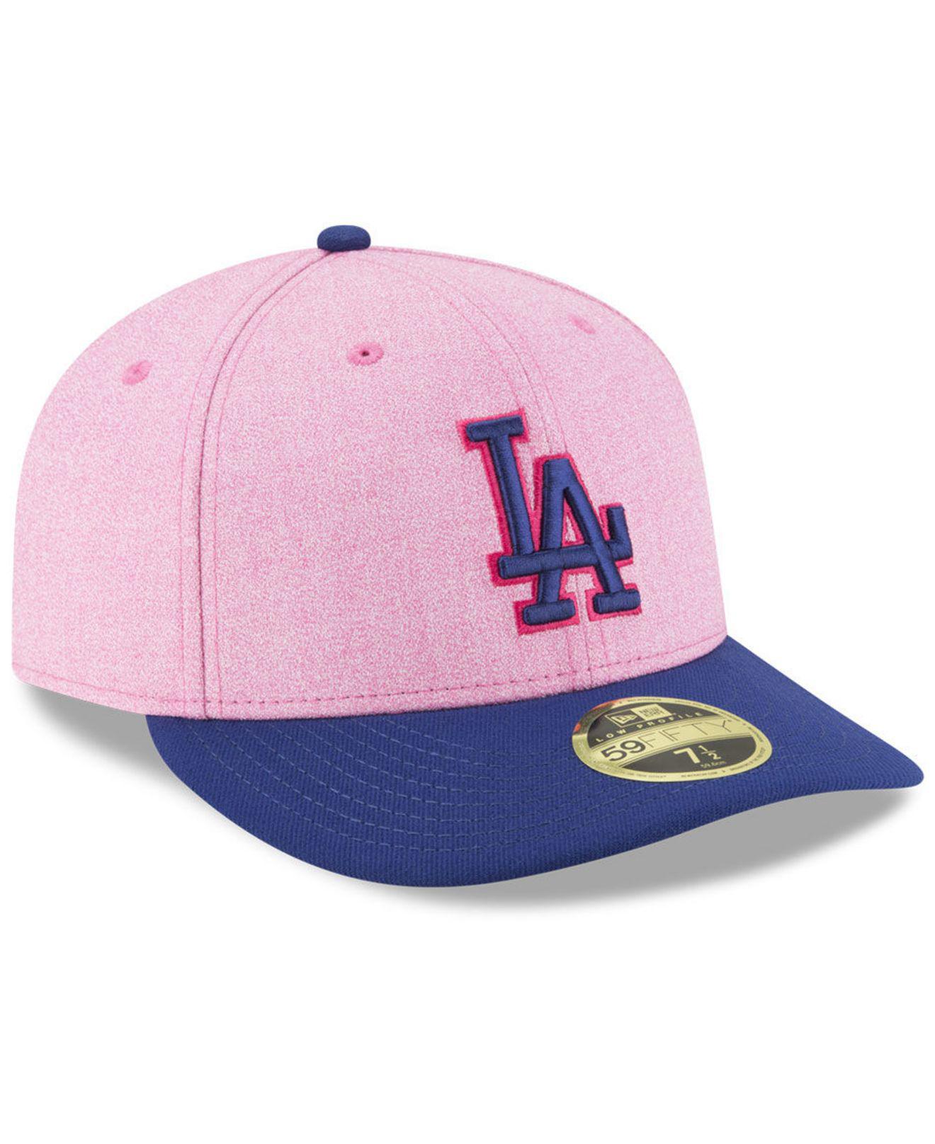 KTZ Los Angeles Dodgers Mothers Day Low Profile 59fifty Fitted Cap in Pink  for Men