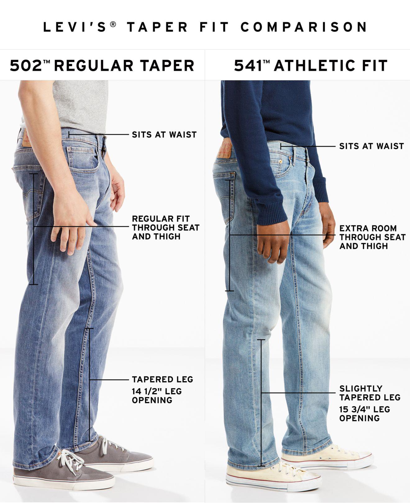 athletic taper fit jeans