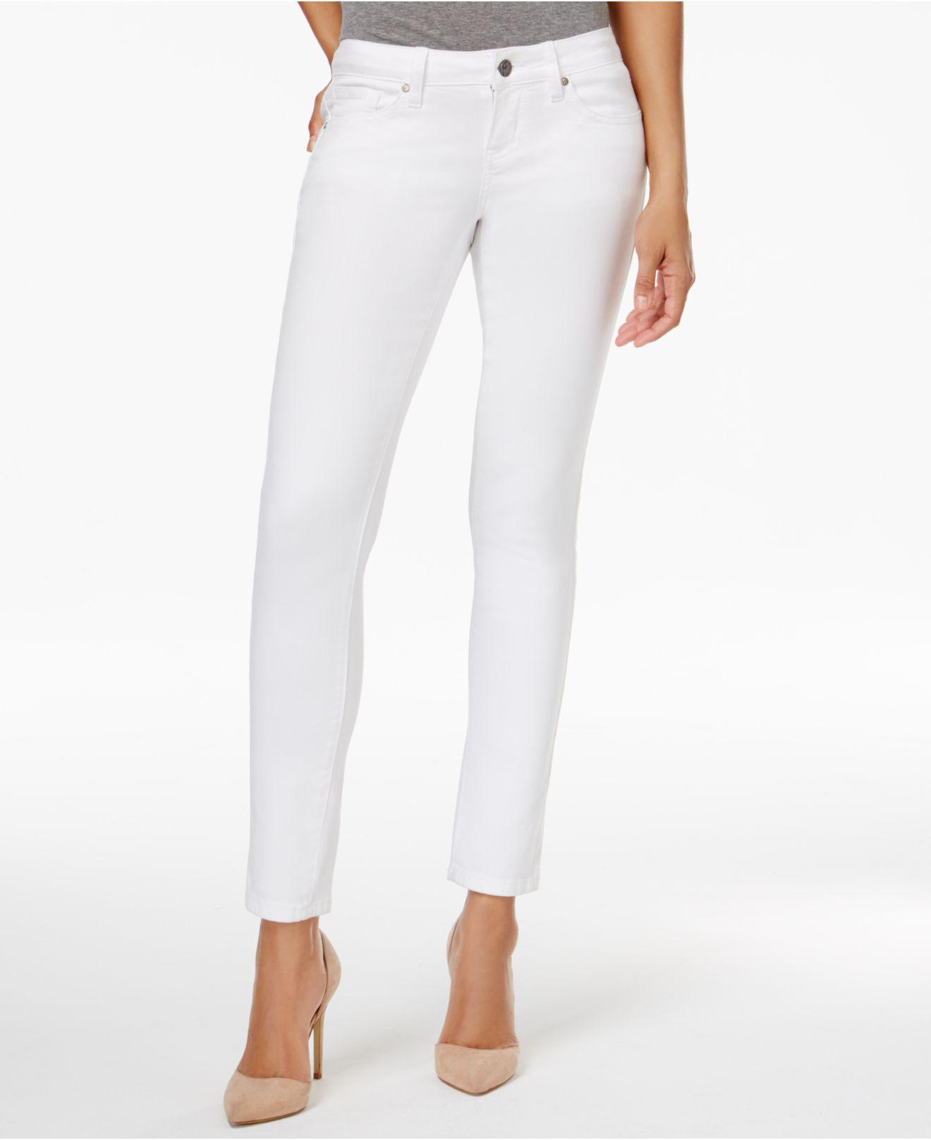 Earl Jean Skinny Ankle Jeans in White | Lyst
