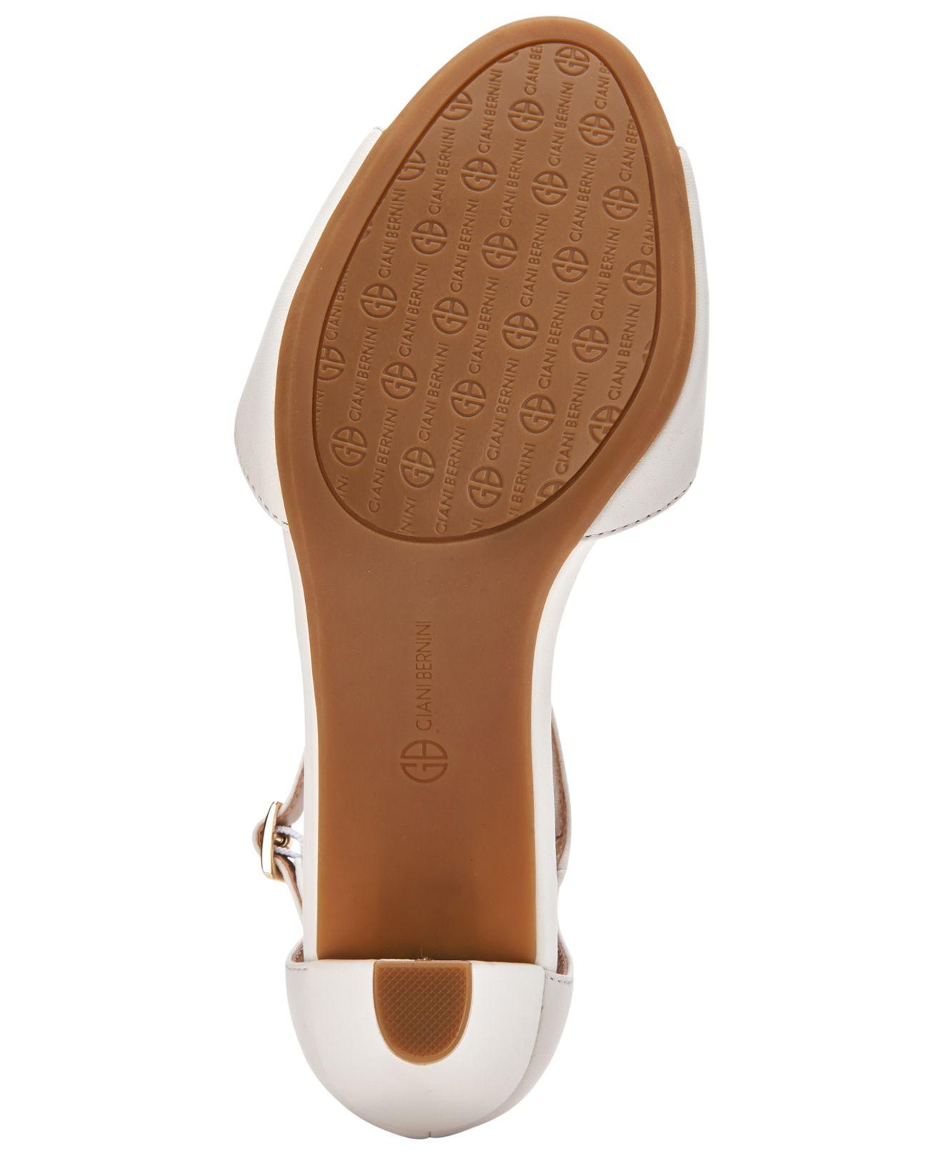 Giani Bernini Claraa Memory Foam Dress Sandals, Created For Macy's in White - Lyst