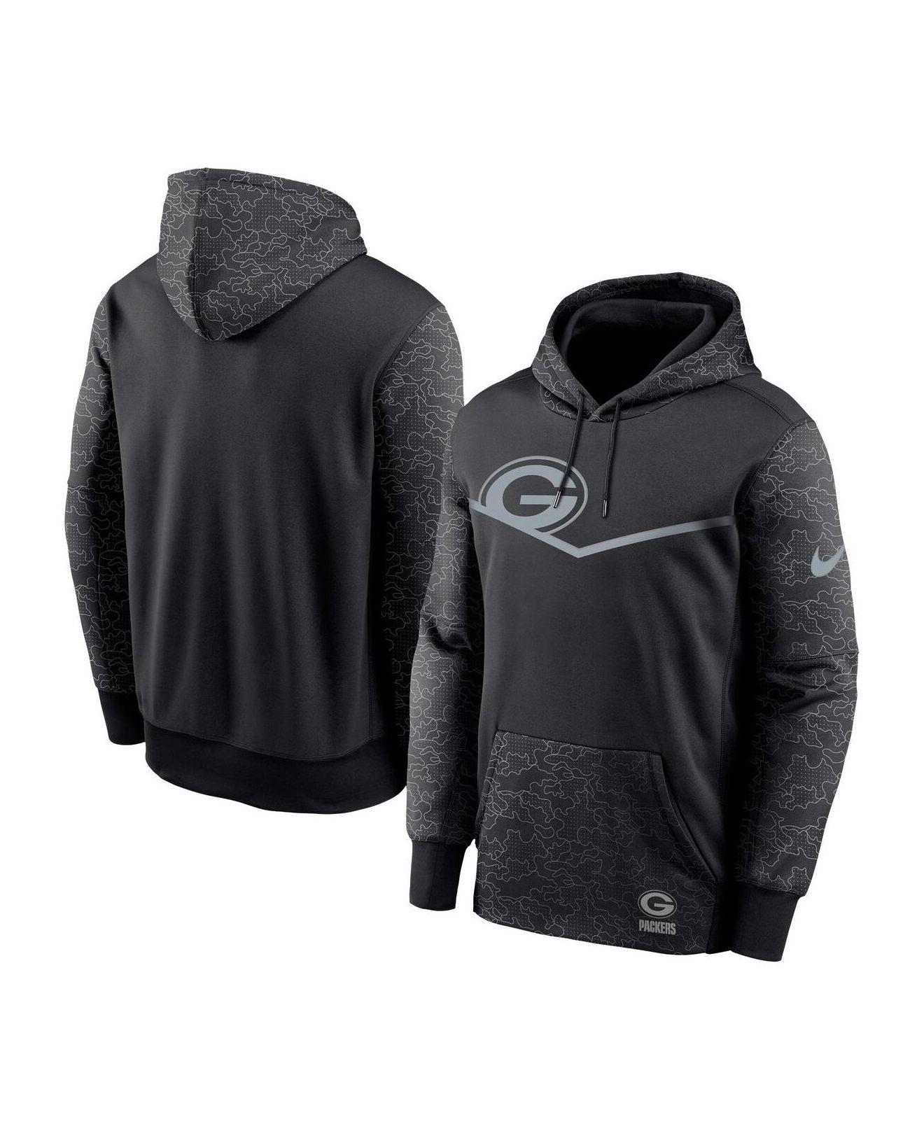 Nike Black Green Bay Packers Rflctv Chevron Pullover Hoodie for Men | Lyst