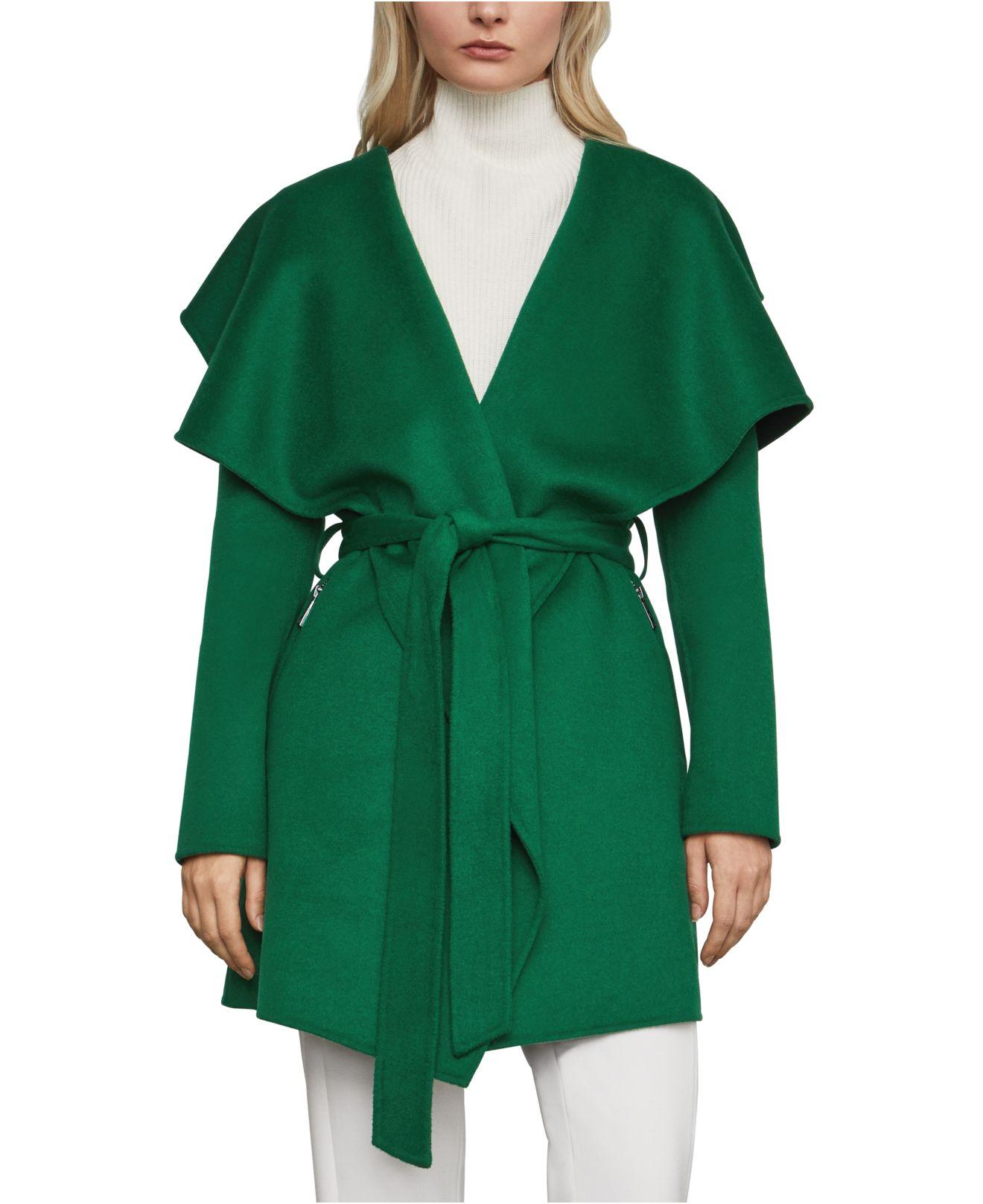 bcbg belted wrap coat