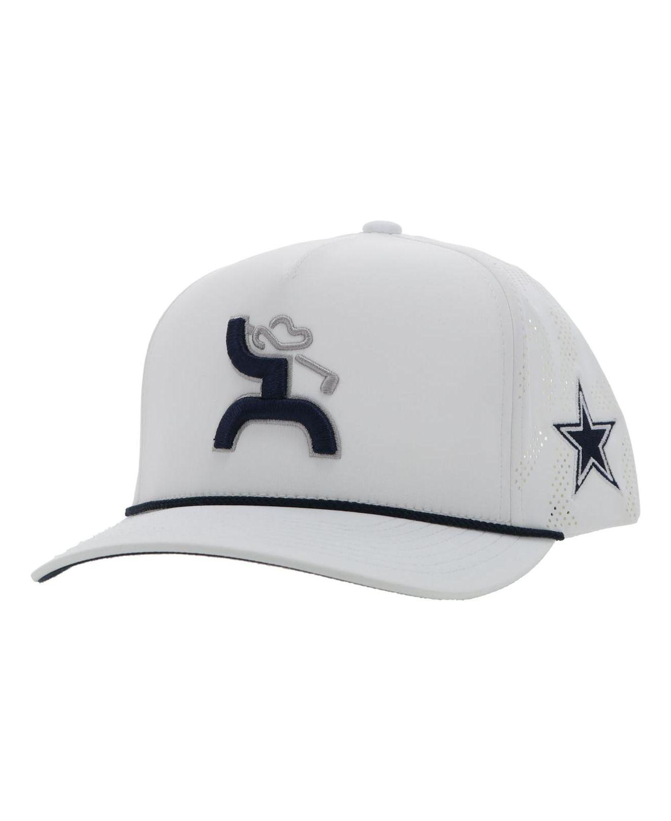 Hooey White Dallas Cowboys Golf Trucker Adjustable Hat in Gray for Men