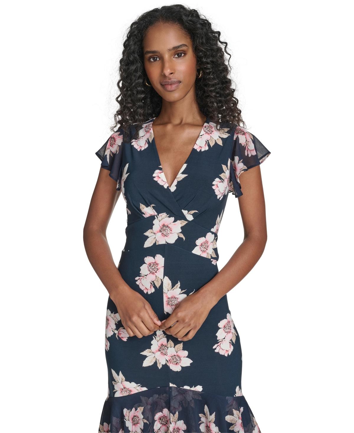 princess polly baby blue dress Buy TOMMY HILFIGER Micro Floral Print A-line Dre... Online main image 0