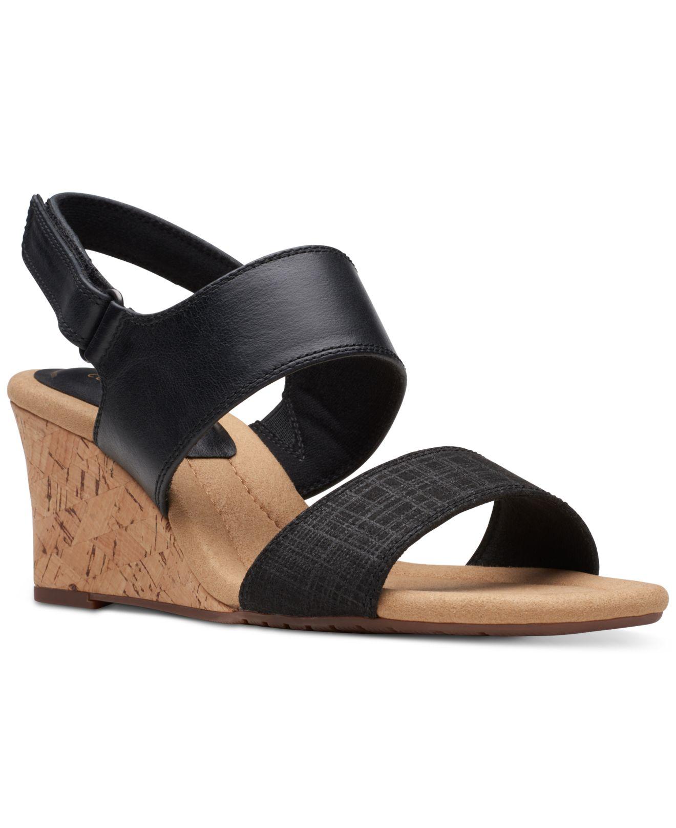 clarks wedge sandals