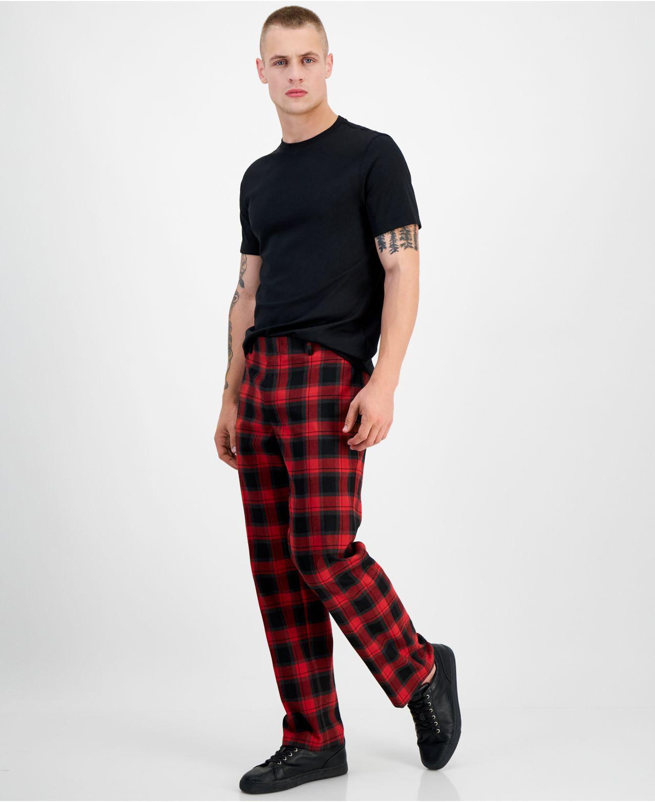 INC International Concepts Alain Slim-fit Plaid Suit Pants, Create For  Macy's in Red for Men | Lyst