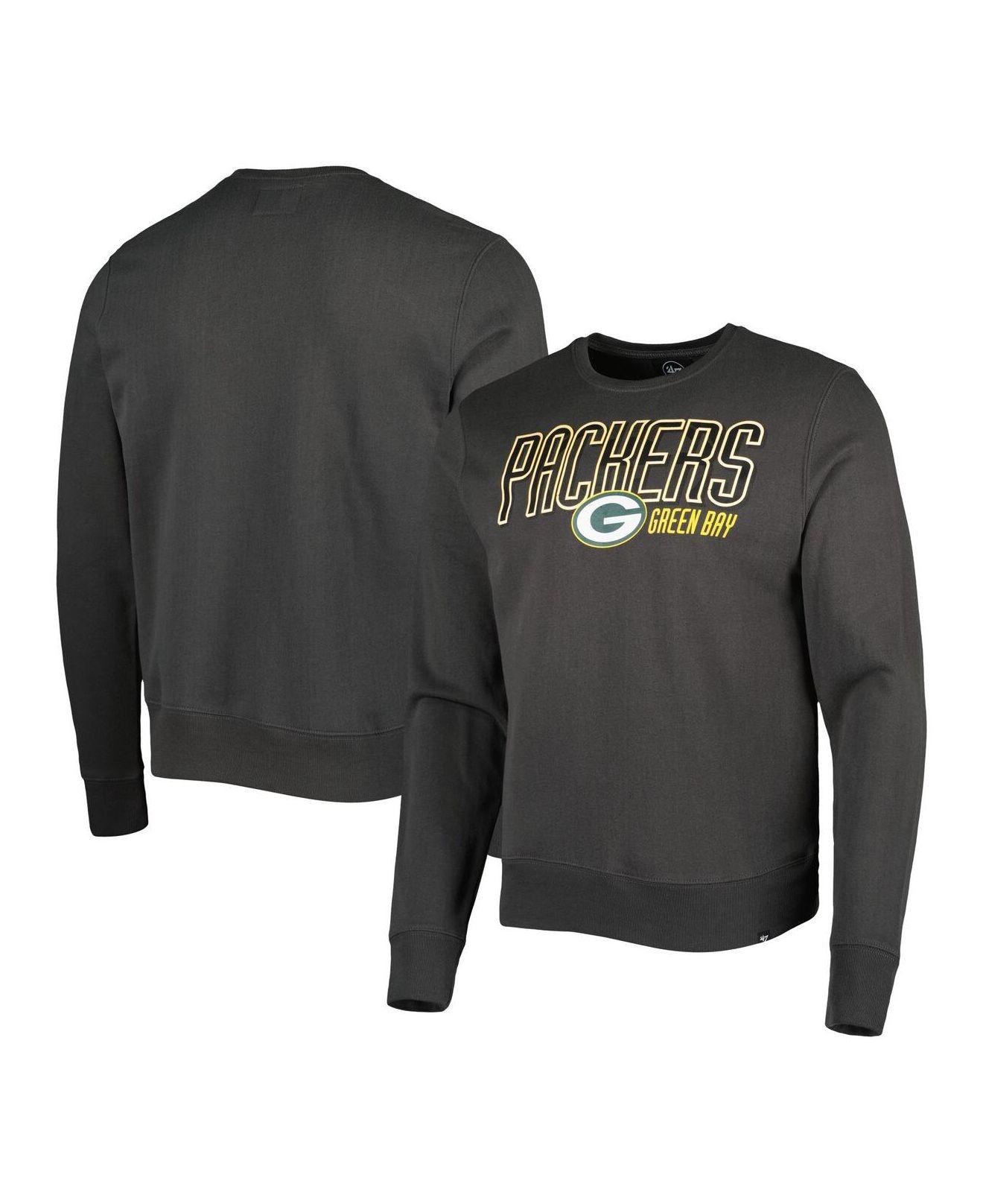 47 Brand Men's '47 Gray Green Bay Packers Gridiron Lace-Up Pullover Hoodie  - Macy's