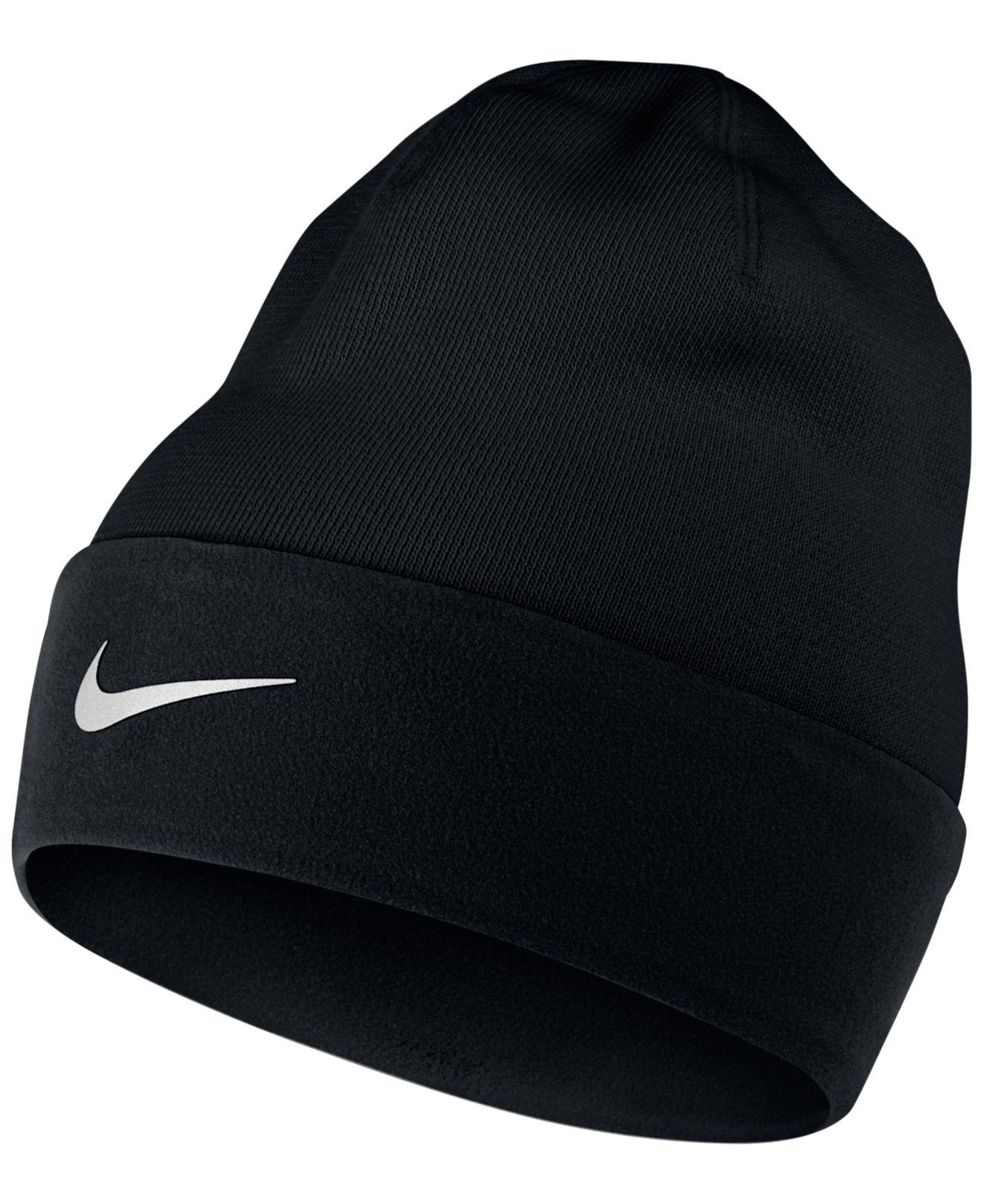 Nike Fleece Cuffed Dri-fit Run Beanie in Black/Black (Black) for Men - Lyst