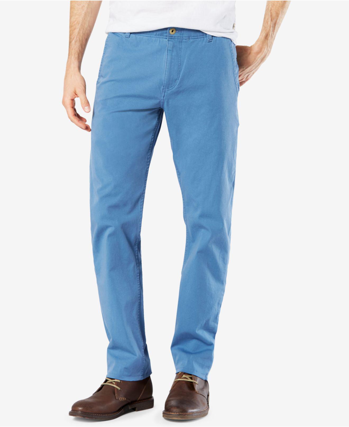 Dockers Men's Alpha Slim Tapered Fit 360 Flex Khaki Pants in Blue for Men | Lyst