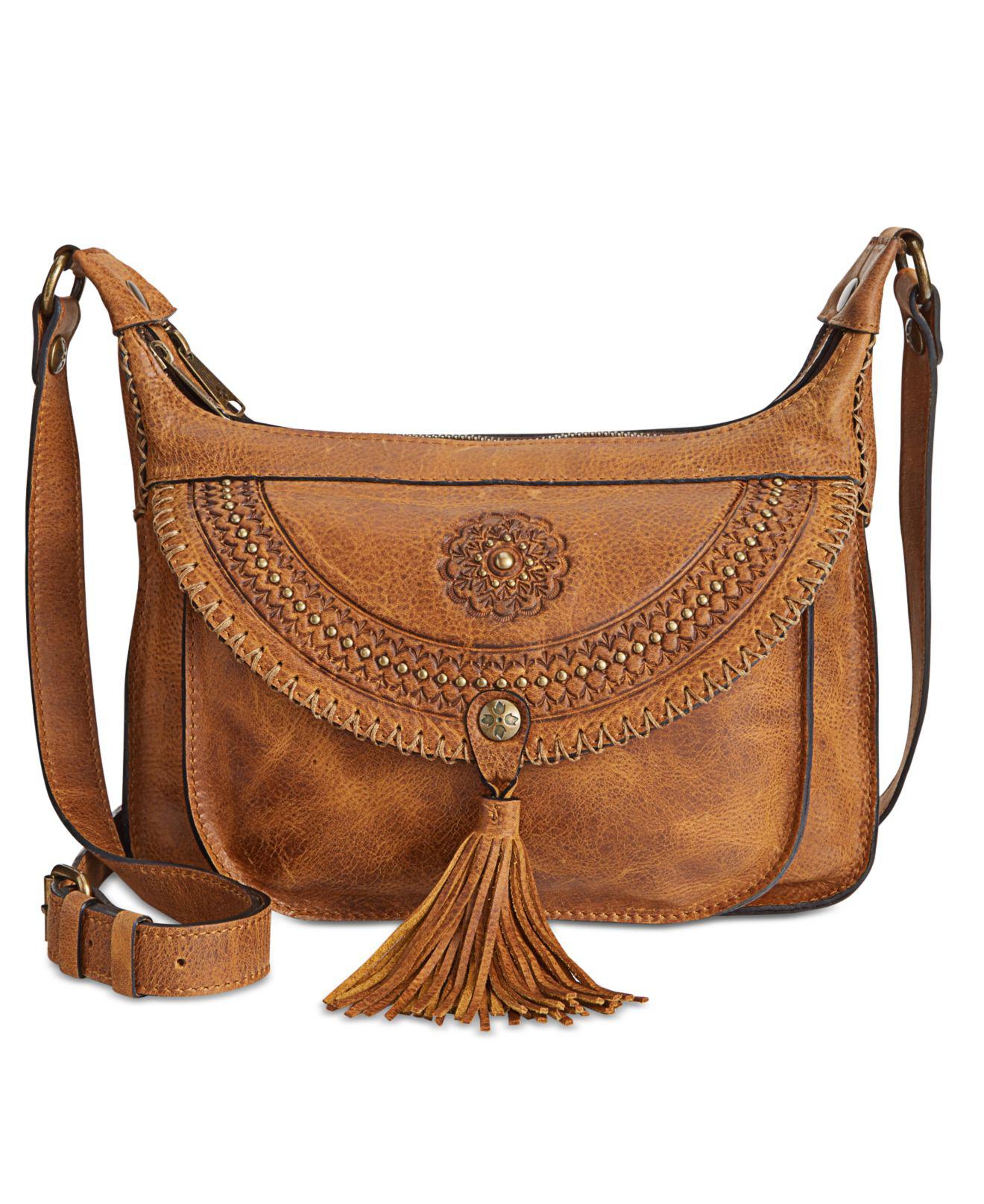 Lyst - Patricia Nash Distressed Leather Camila Crossbody in Brown