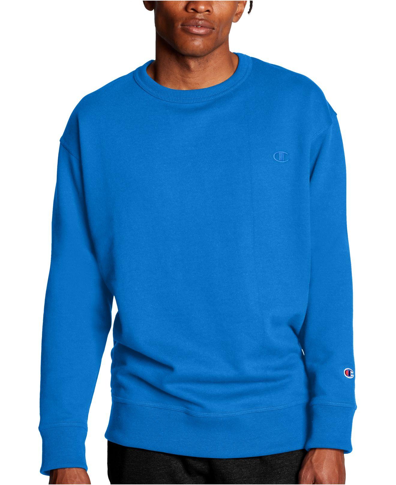 Champion Powerblend Fleece Sweatshirt in Blue for Men | Lyst