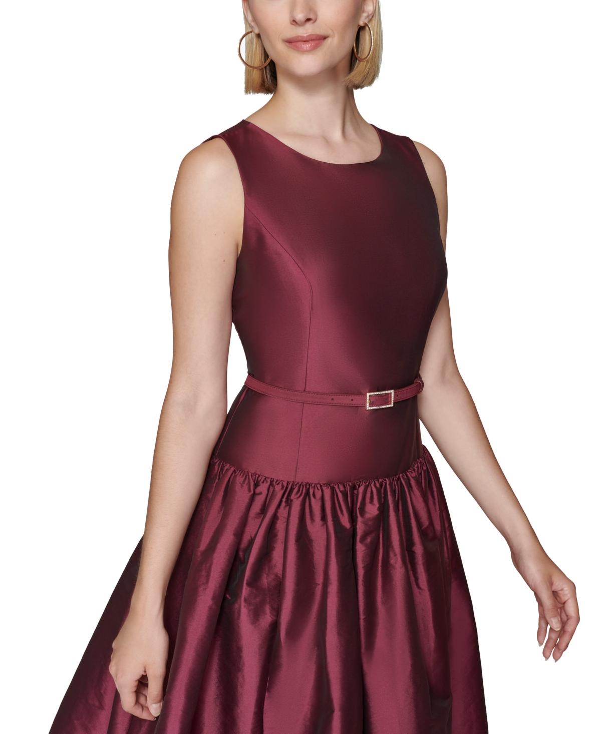 karl lagerfeld drop waist dress Karl Lagerfeld Women's Poplin Midi Dress - White main image 0