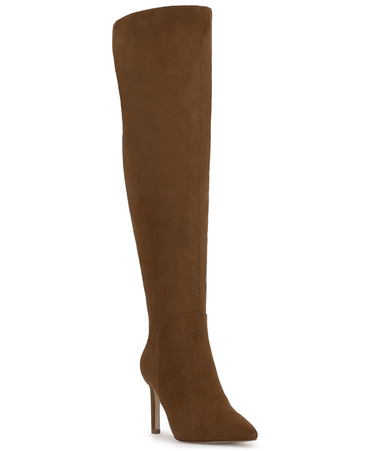 Jessica Simpson Women's Ammira Over-the-Knee Boot – Faux Suede, Heeled, Nylon Zipper Closure
