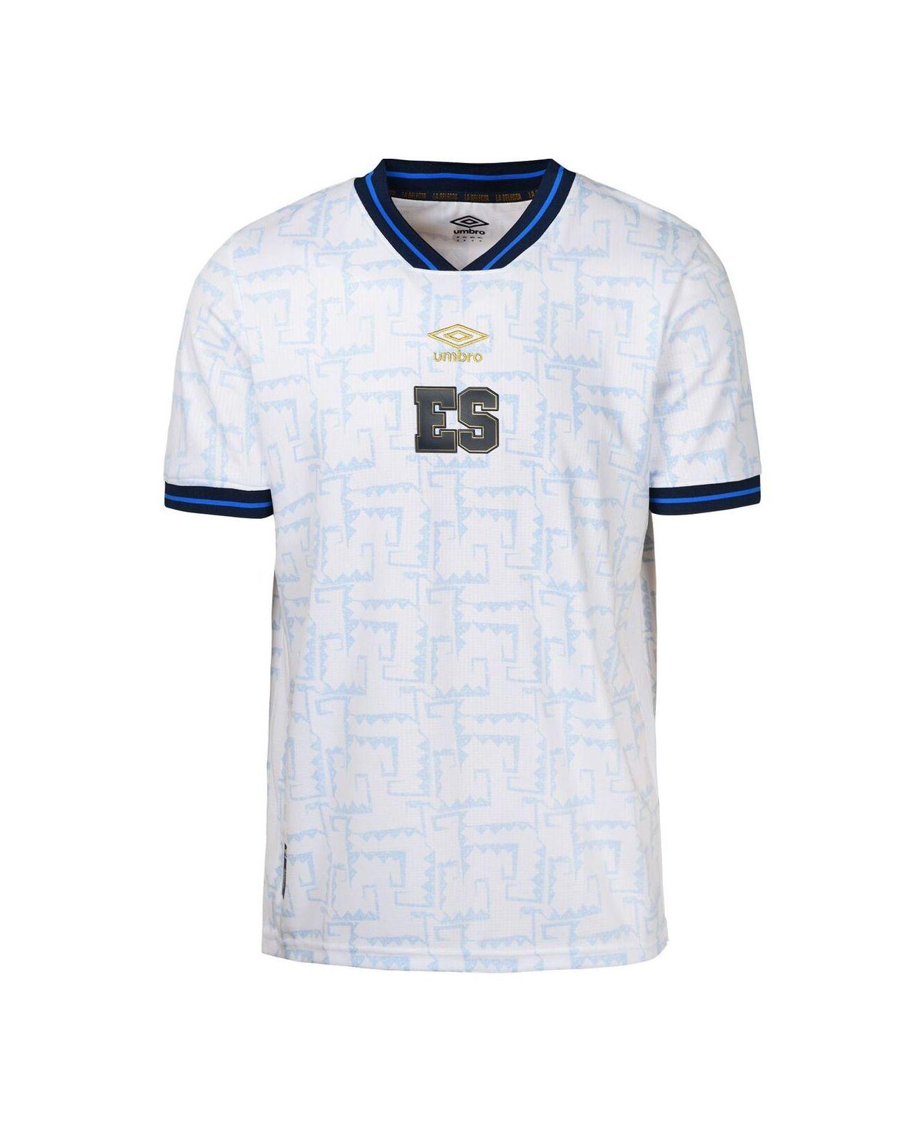 Umbro White El Salvador National Team 2023 Away Replica Jersey in Blue