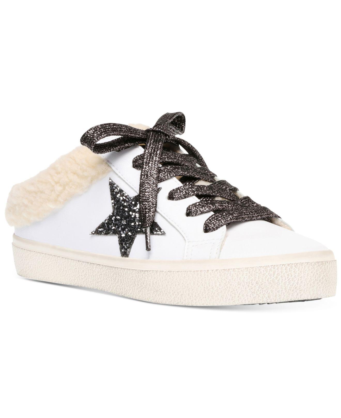 Steve Madden Polaris Faux-fur Backless Sneakers - Lyst