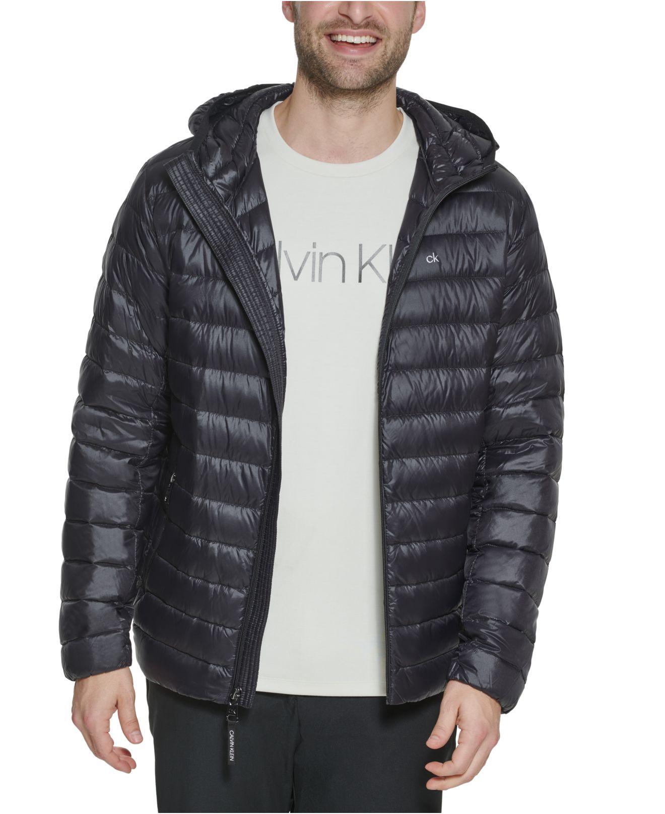 Calvin Klein Hooded Packable Down Jacket, Created For Macy's in Black for  Men | Lyst