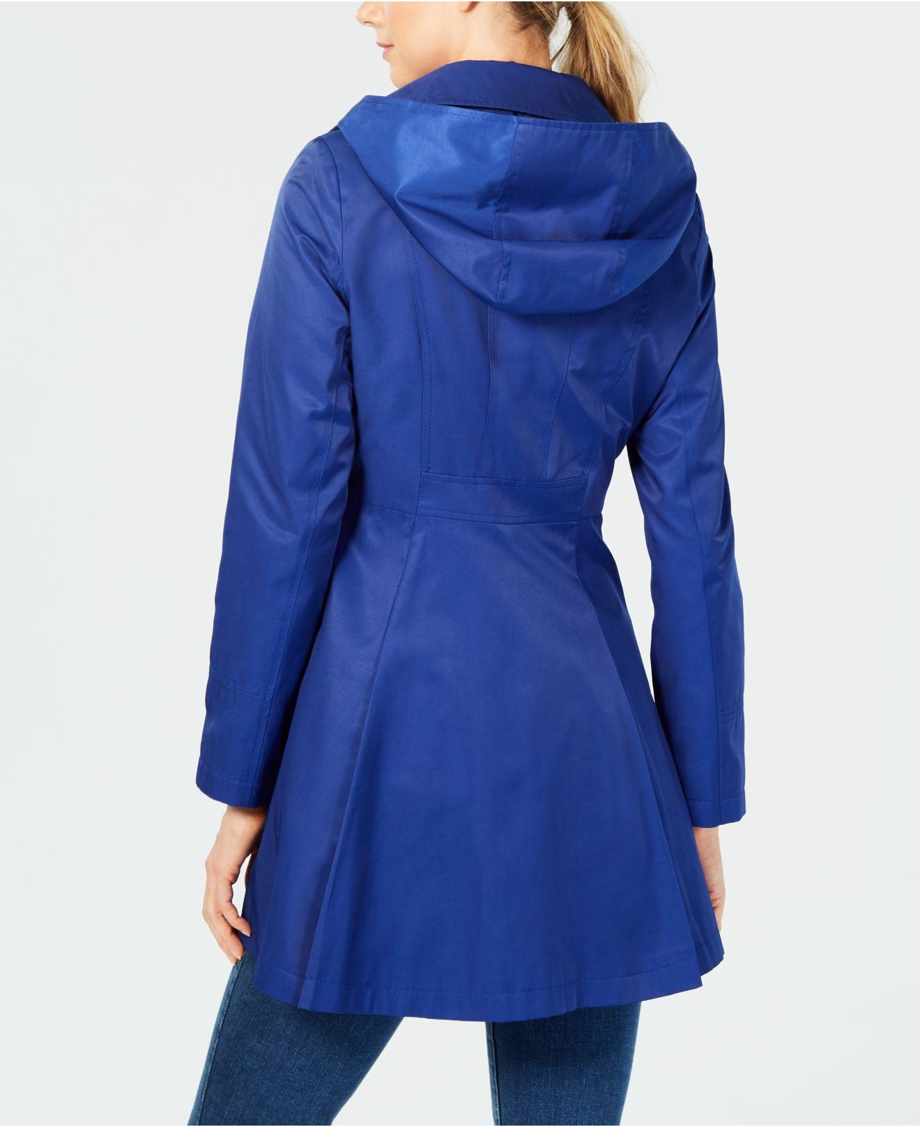 hooded skirted coat