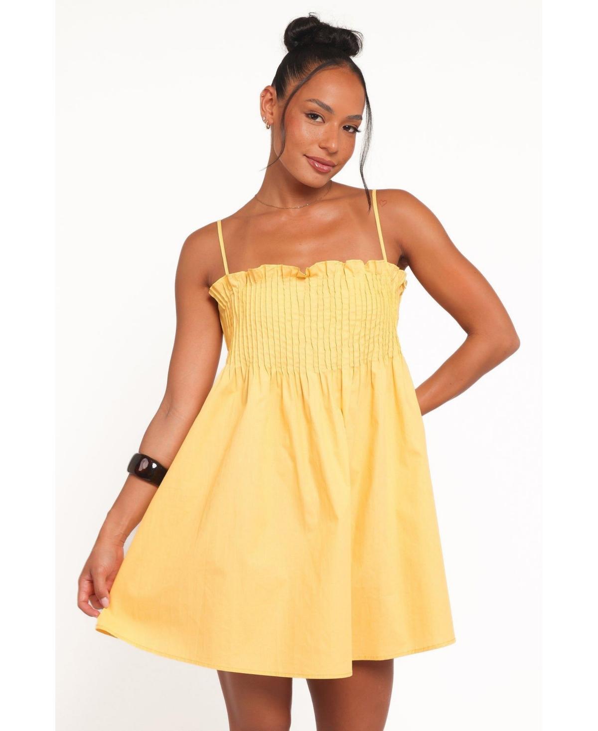 Petal & Pup Carson Pleated Mini Dress in Yellow | Lyst Petal & Pup Carson Pleated Mini Dress in Yellow | Lyst