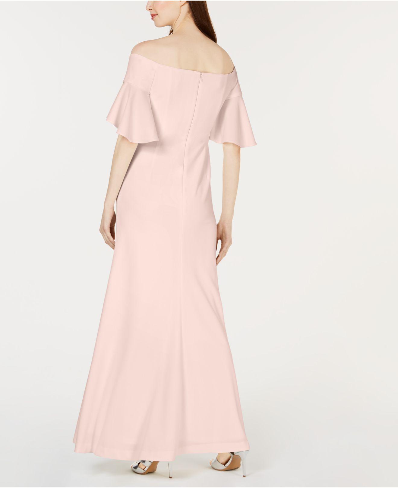 calvin klein sweetheart off the shoulder dress