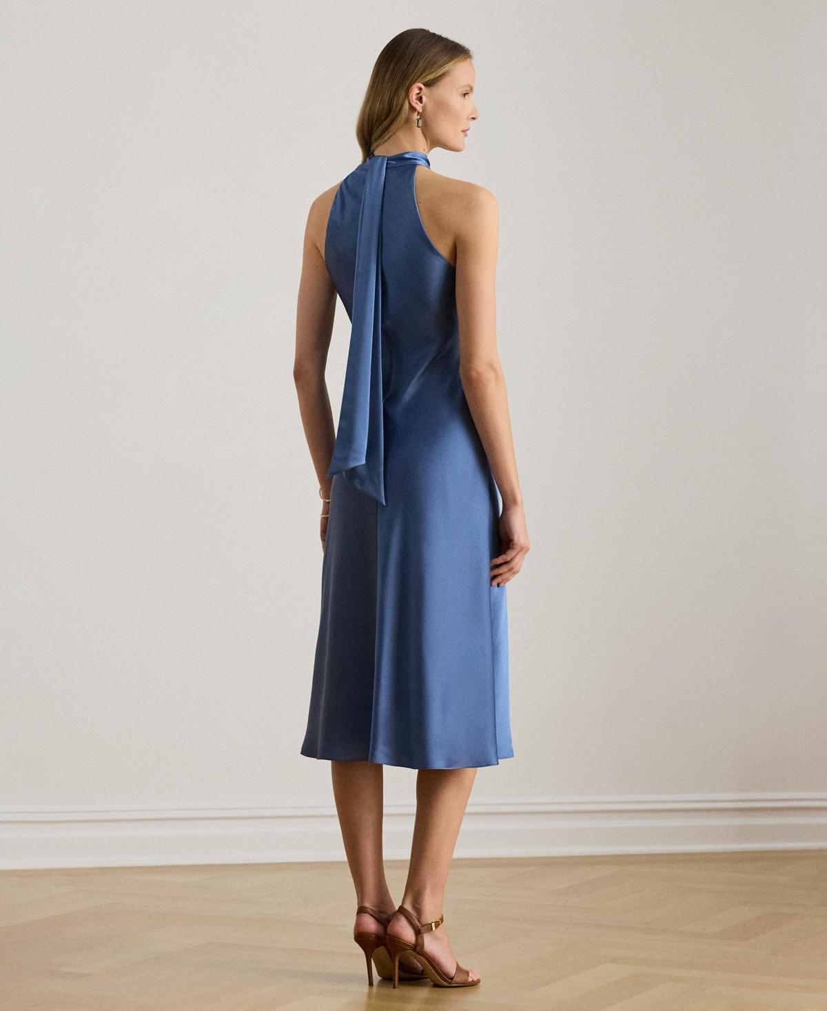 prasetijo halter midi dress Ralph Lauren Sleeveless Neck in Blue versatile dress