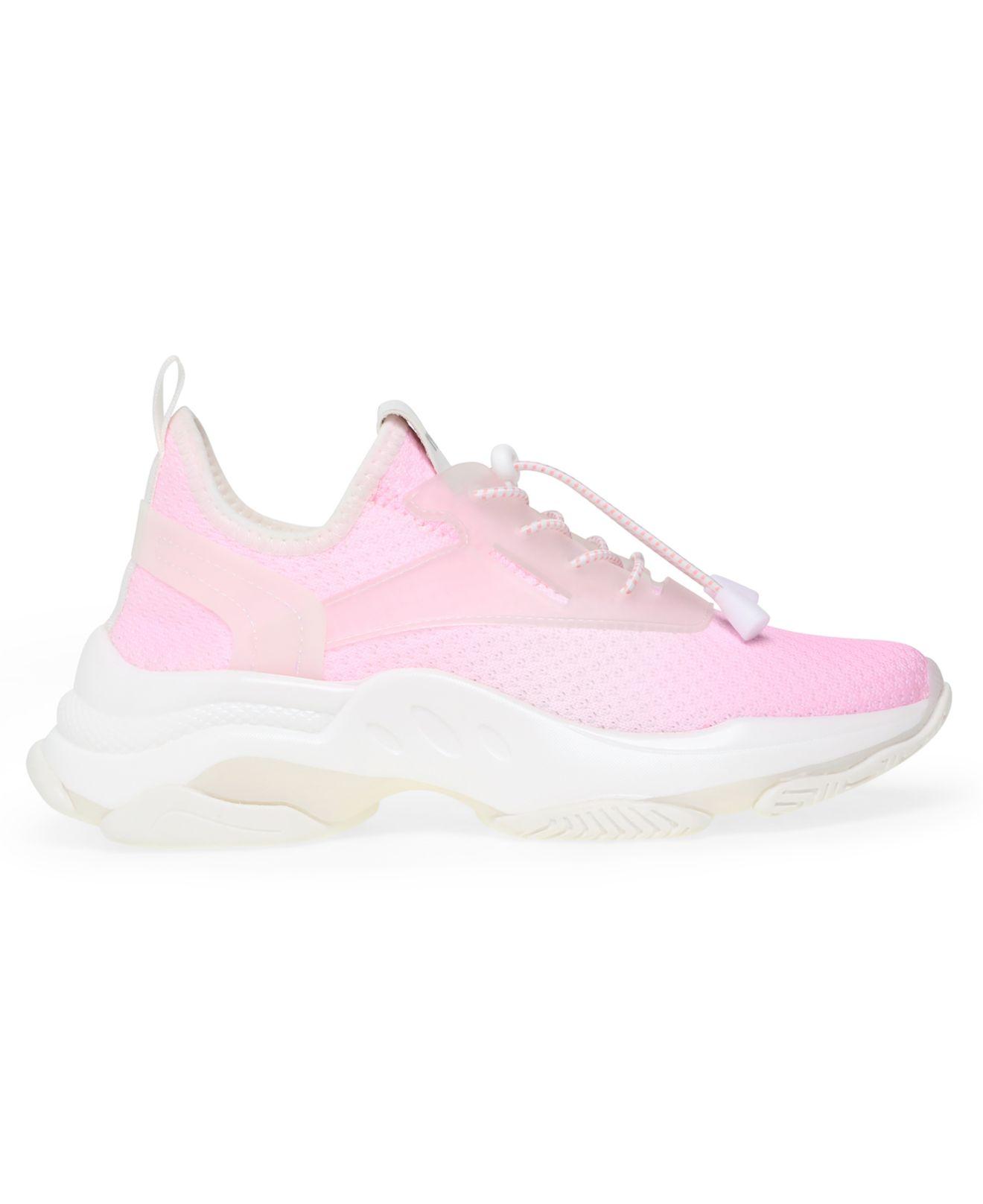 Steve Madden Myles Knit Chunky Sneakers in Pink | Lyst