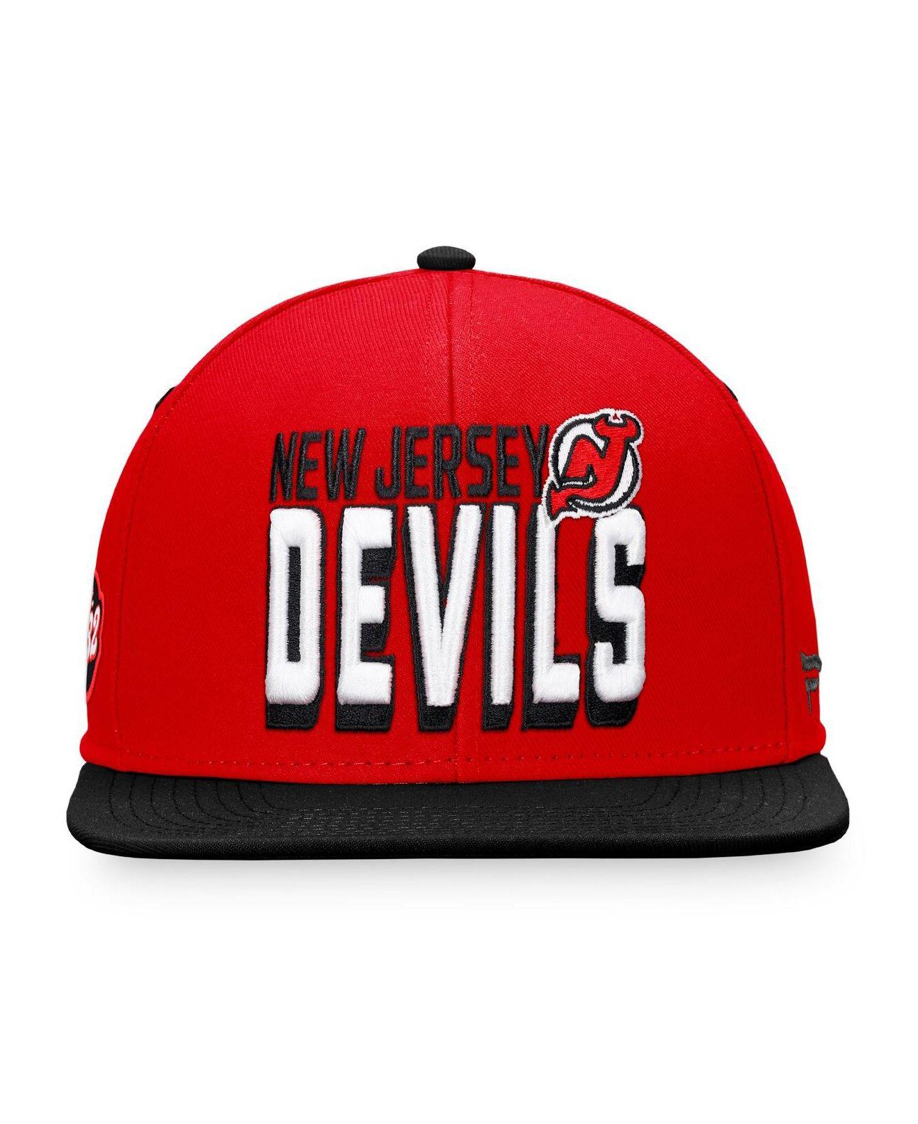 Men's Fanatics Branded Black/White New Jersey Devils Authentic Pro Rink Trucker  Snapback Hat