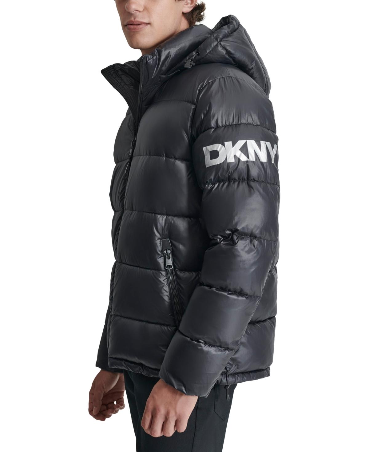 DKNY Shiny Nylon Hooded Puffer Jacket in Black for Men | Lyst DKNY Shiny Nylon Hooded Puffer Jacket in Black for Men | Lyst
