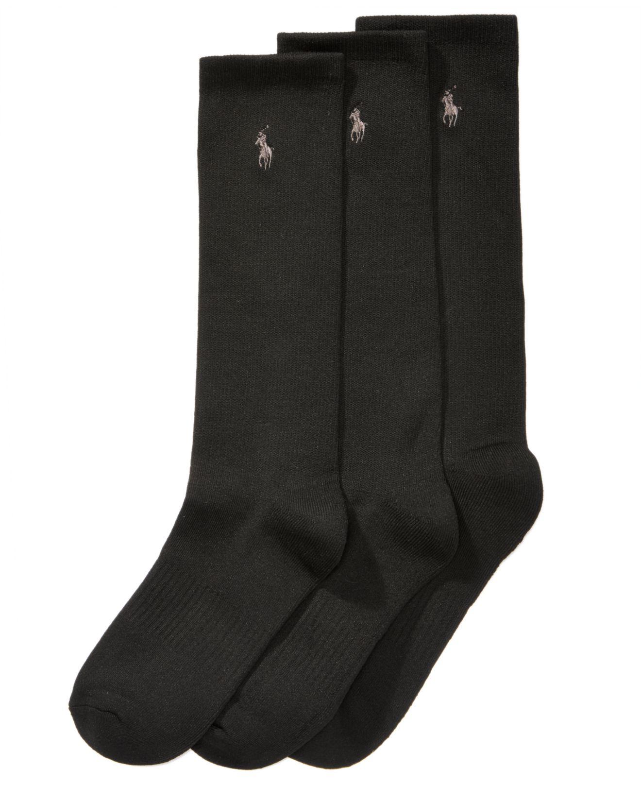 Polo Ralph Lauren Men's 3-pk. True Compression Socks in Black for Men | Lyst