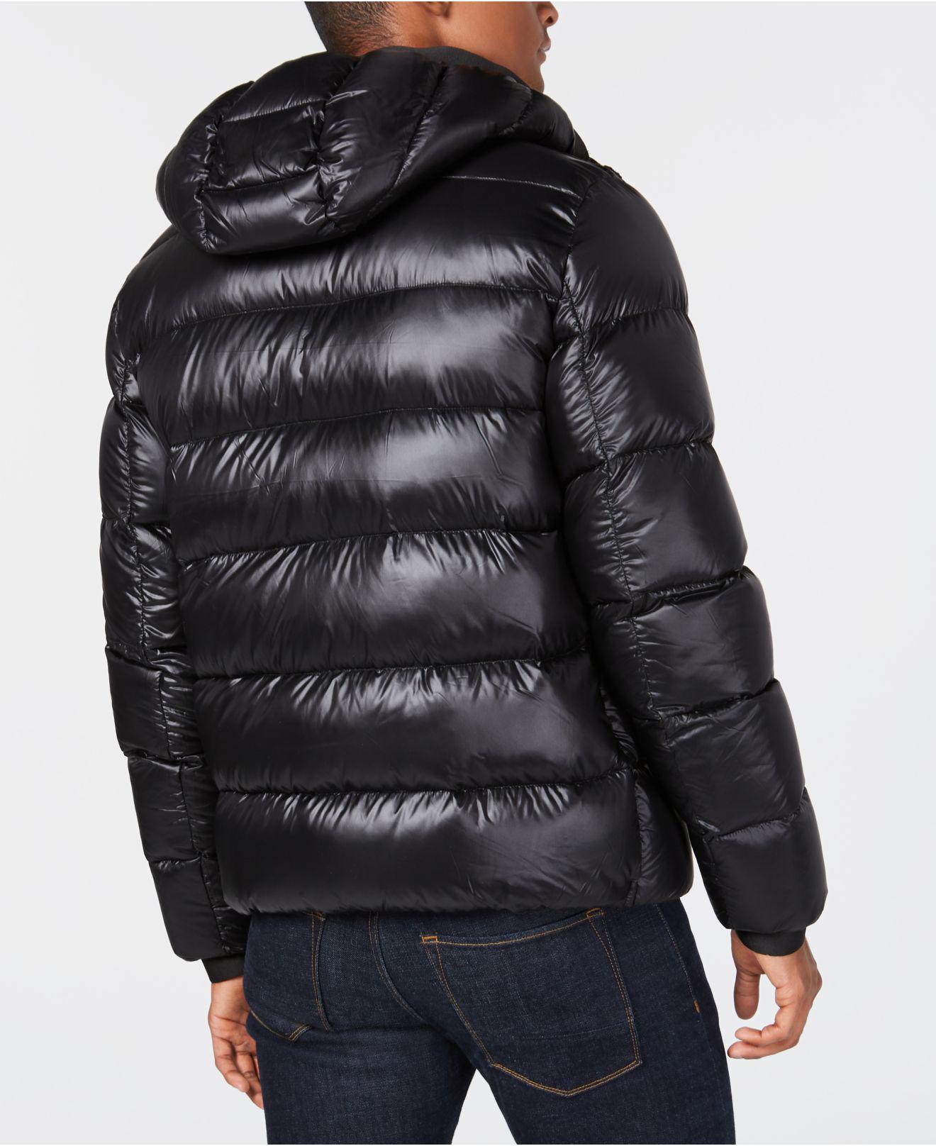 Calvin Klein Synthetic Slim-fit Hooded Water Resistant Down Jacket in Black  for Men - Lyst