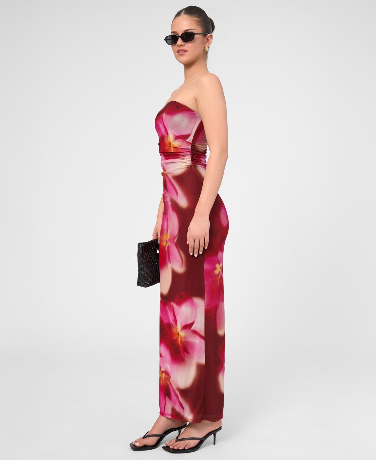 rachel roy silk dresses $430 Rachel Roy Washed Silk Floral Long Sleeve short Dress 2 knee-length