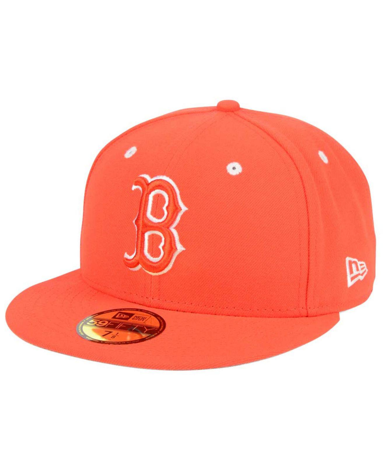 KTZ Boston Red Sox Pantone Collection 59fifty Cap in Orange for Men