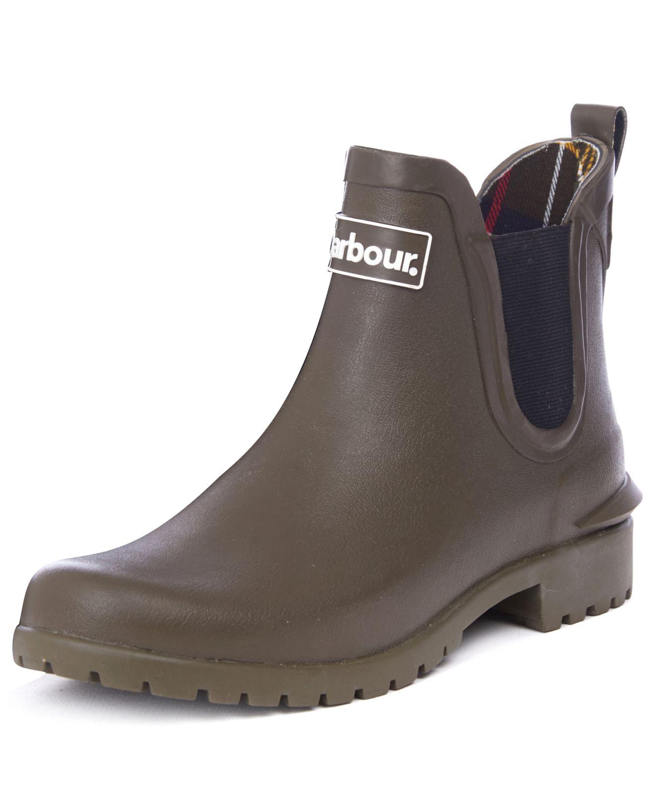 Barbour Rubber Wilton Wellington Rain Boots in Olive (Green) - Lyst