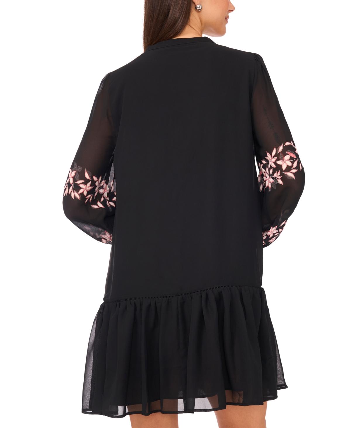 knee length dresses for ladies Louanne Slinky Long Sleeve Maxi Dress - Black main image 1