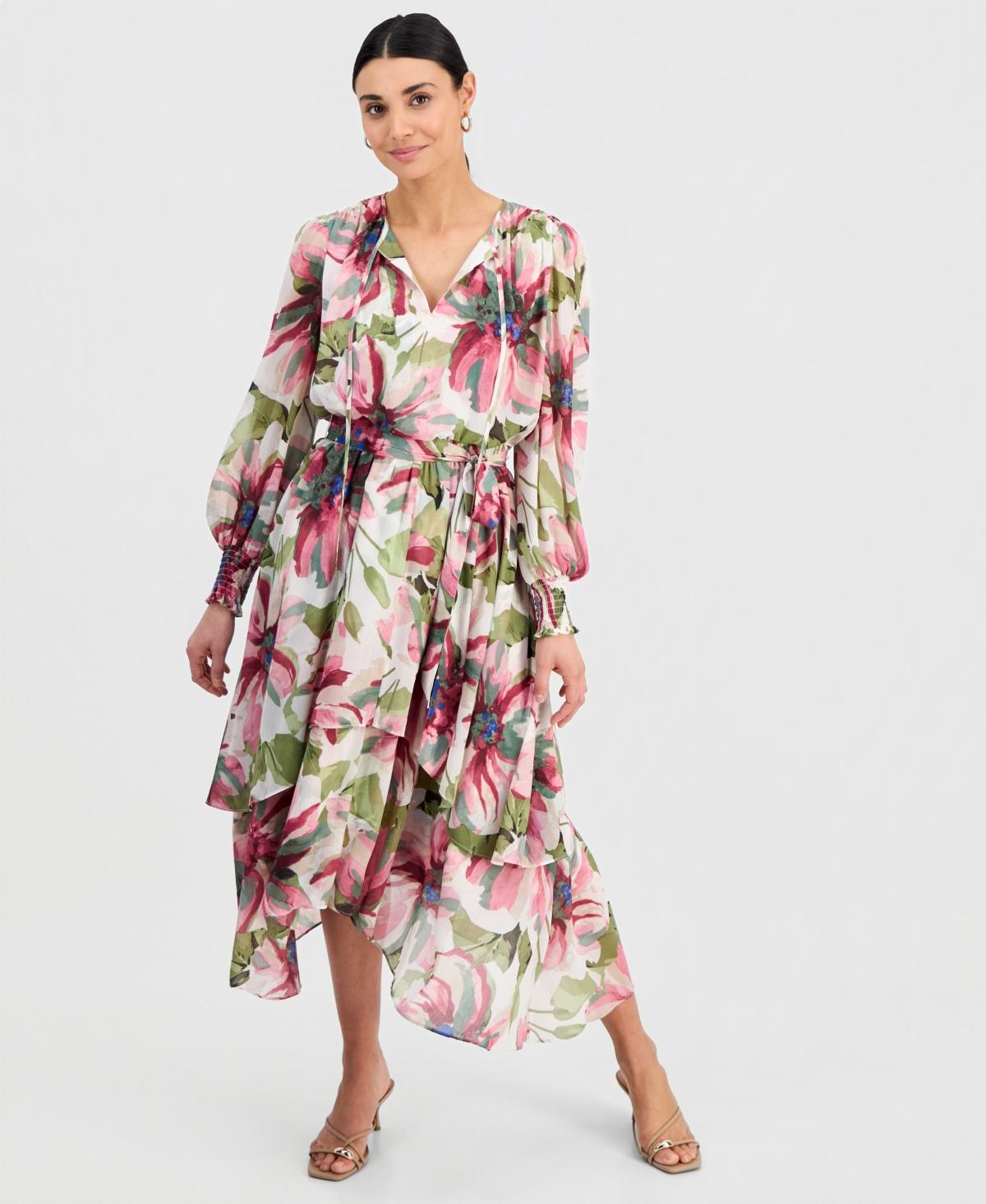 inc silk dress Paisley Printed Silk Dress AB23001 NC / C3 / One Size Fits Most