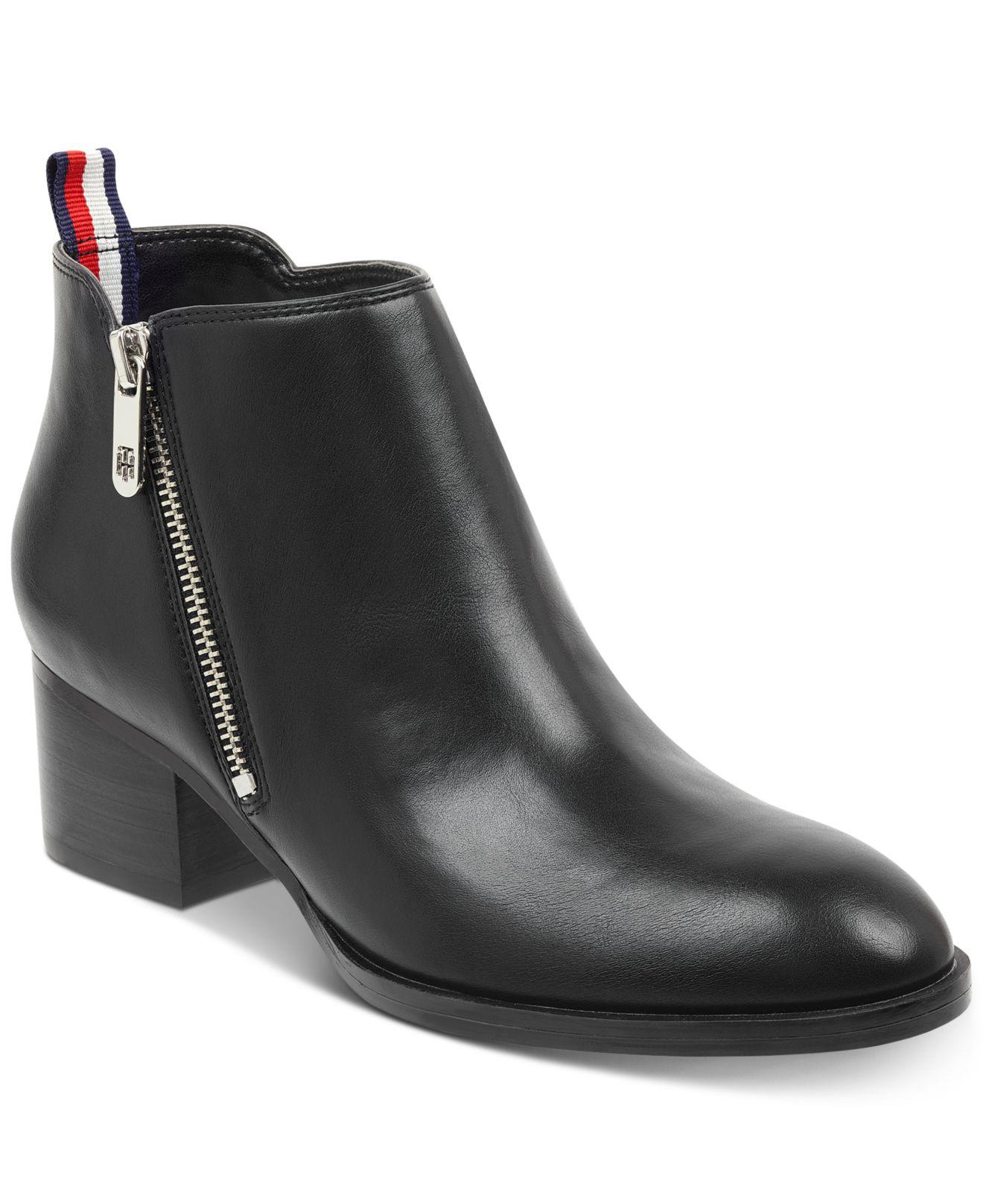 block heel sock boots tommy hilfiger