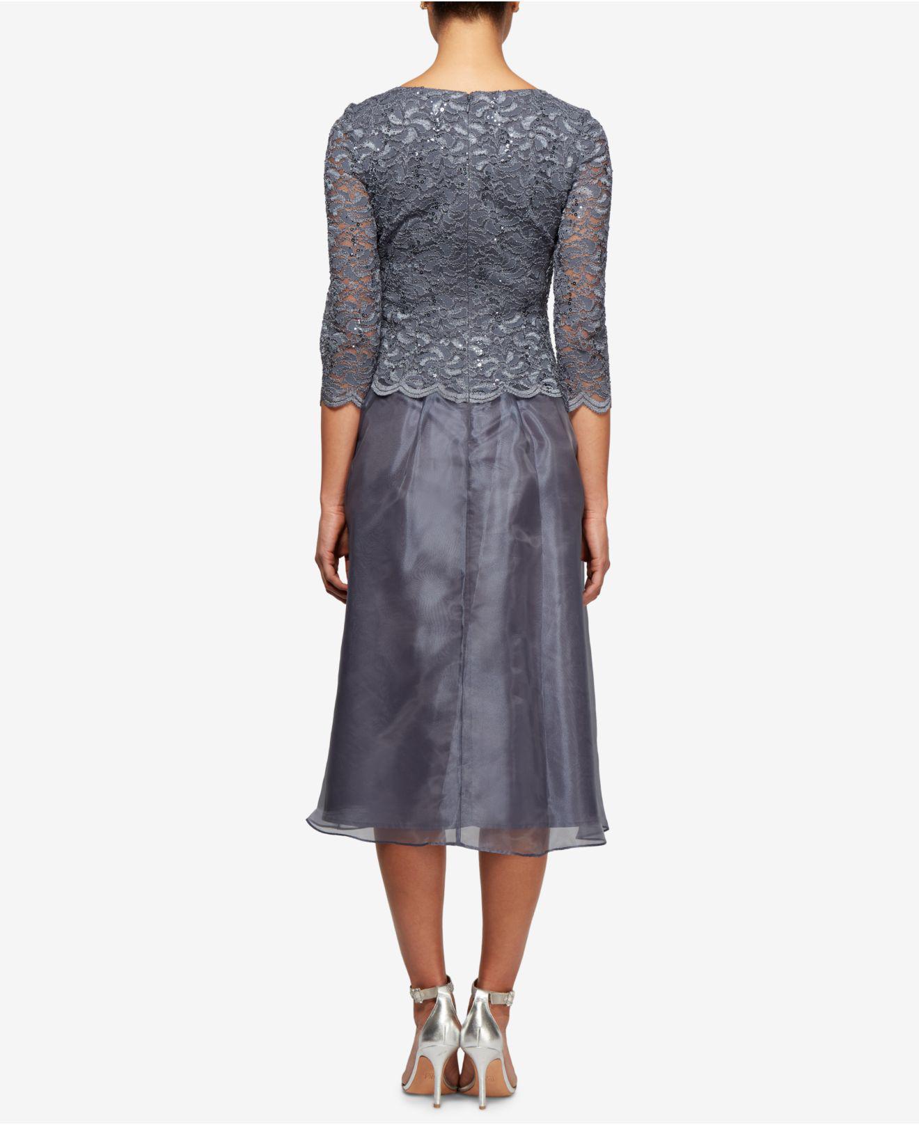 macys tea length dresses