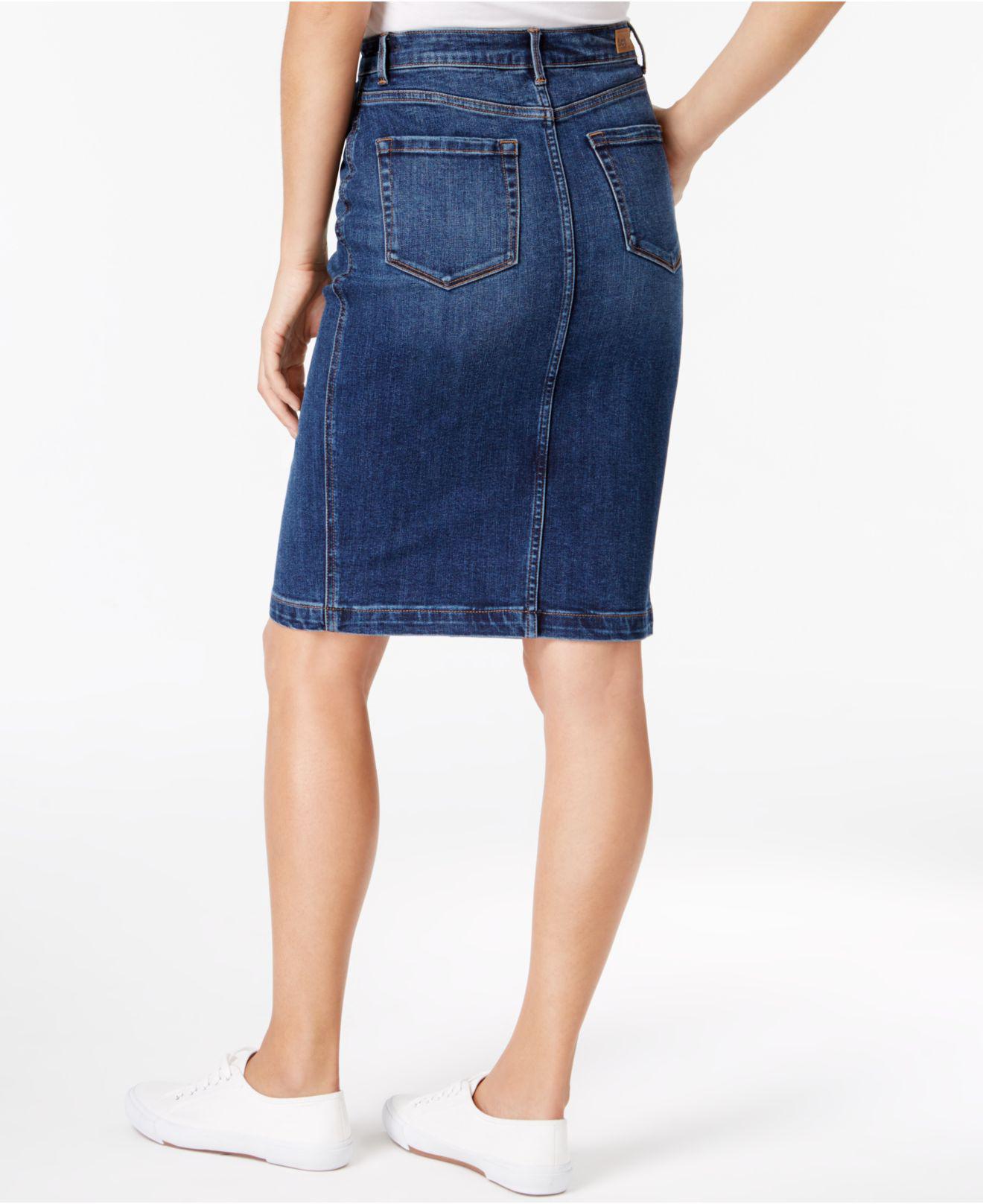 lee denim pencil skirt