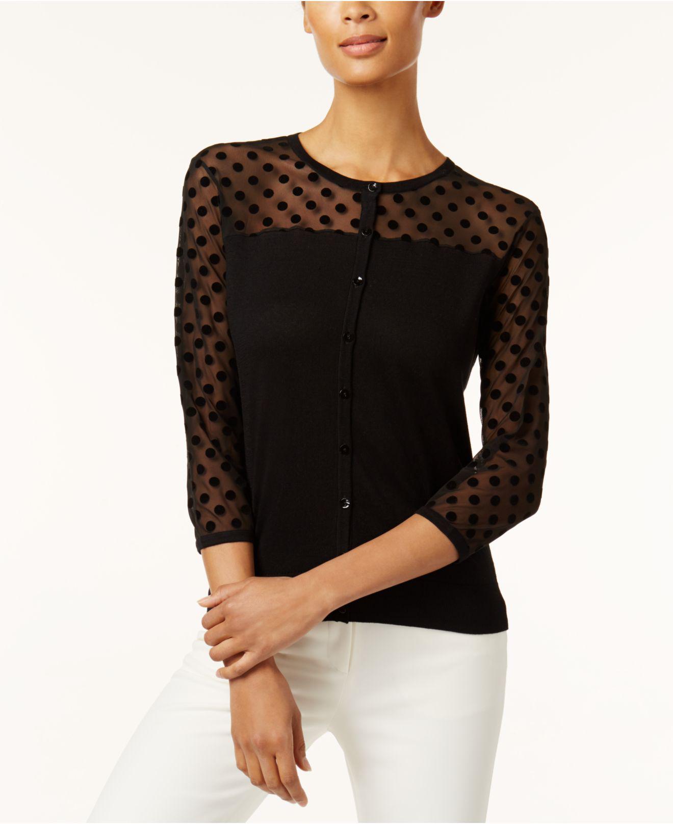 macy's august silk cardigan