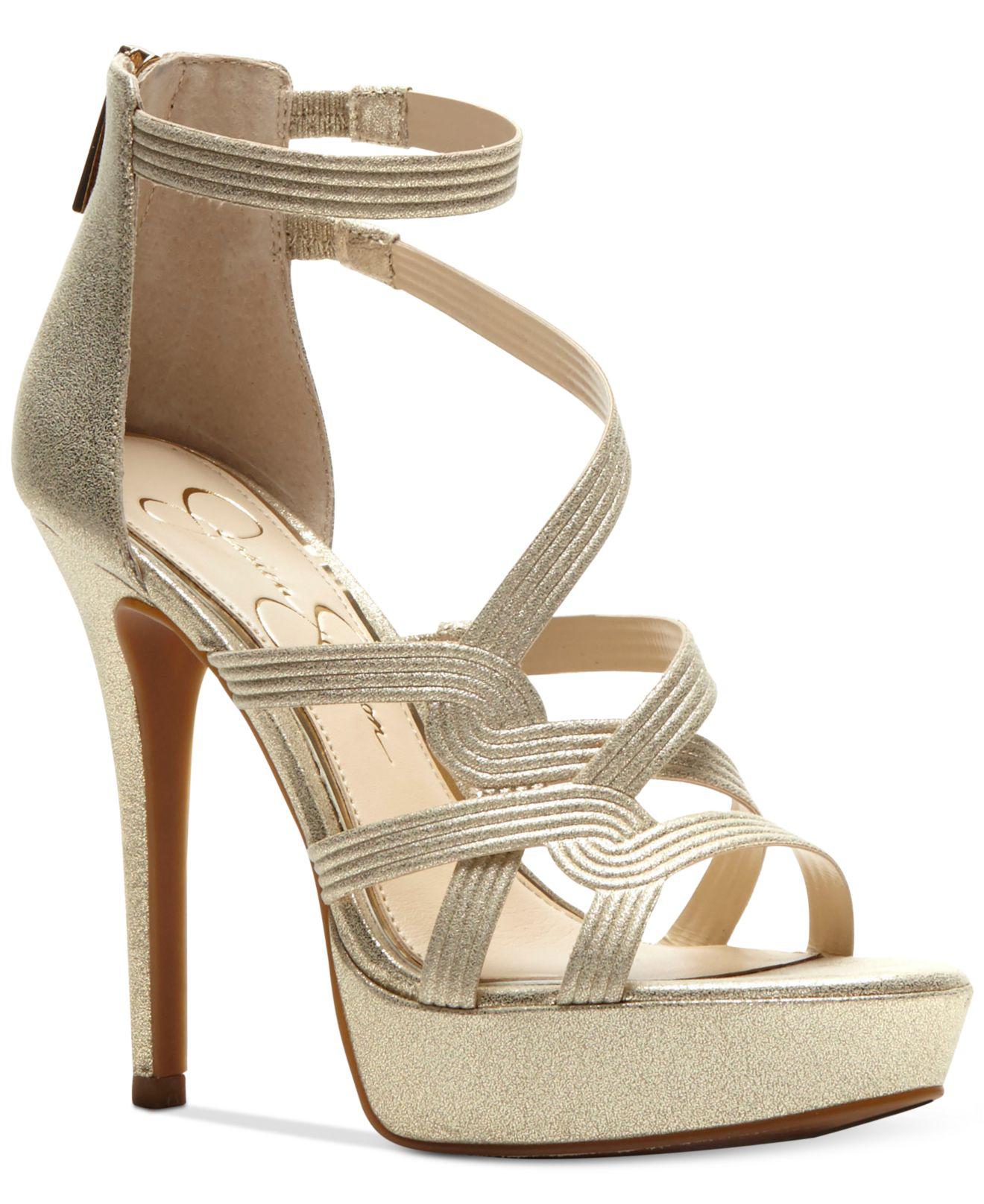 jessica simpson gold flat sandals