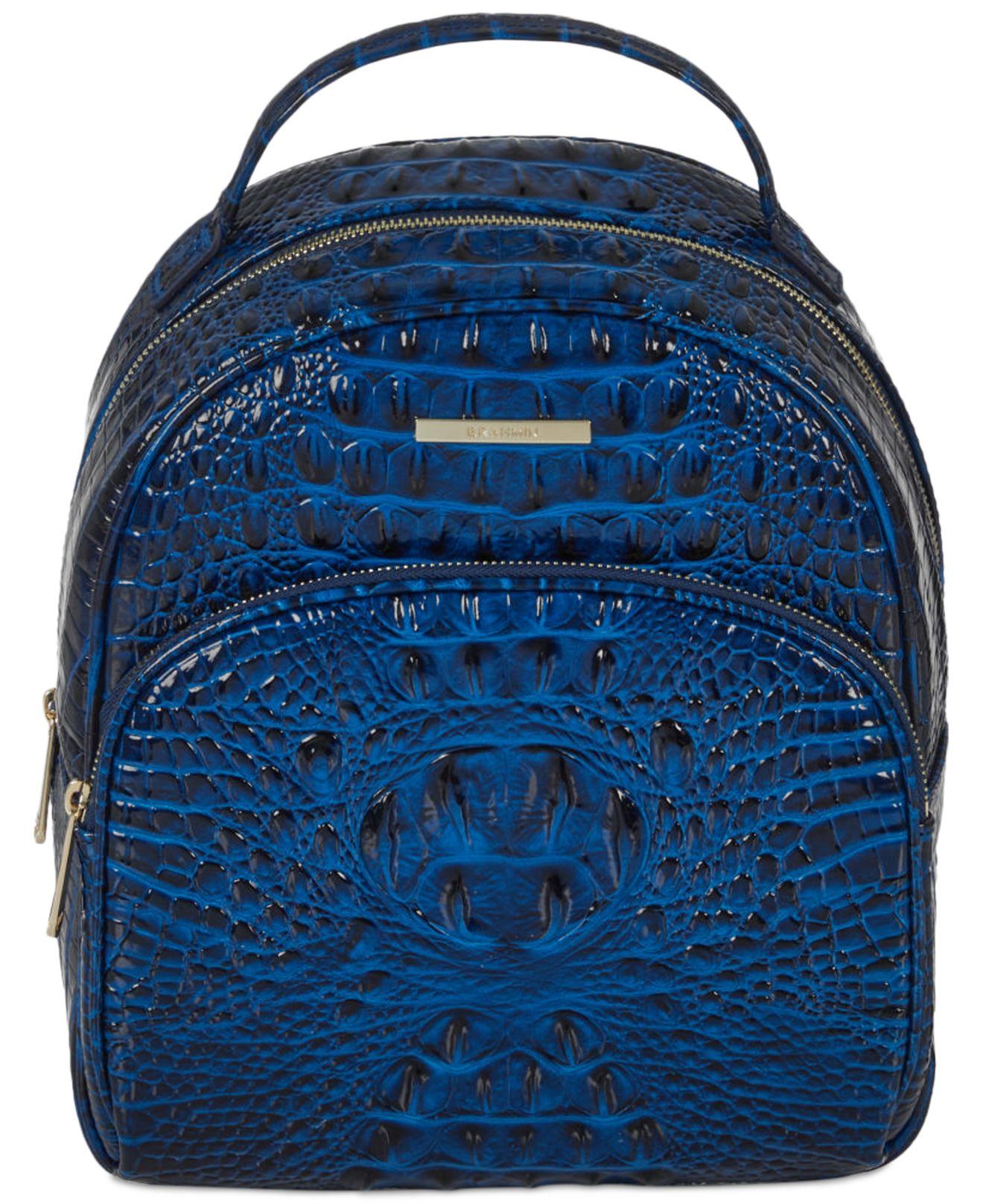 Brahmin Chelcy Melbourne Embossed Leather Backpack in Blue Lyst