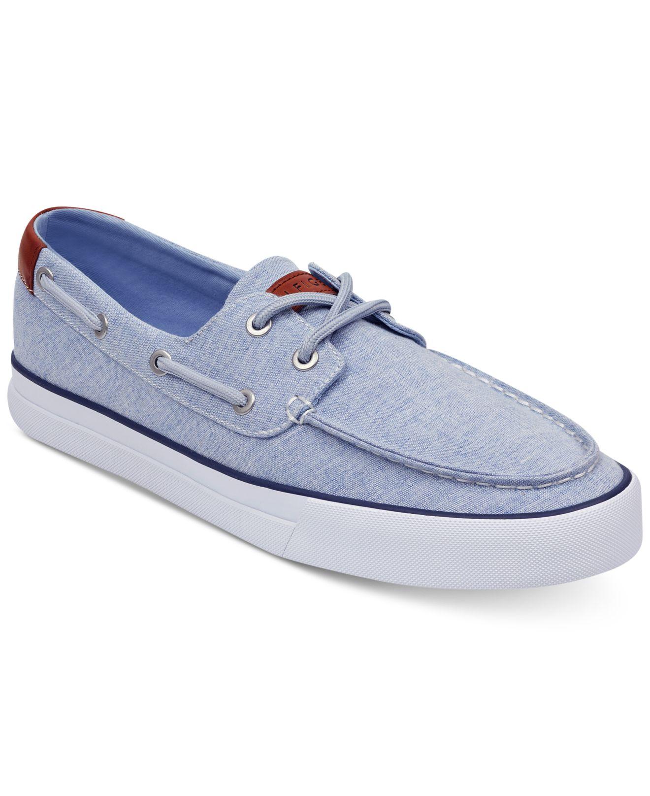 Tommy Hilfiger Cotton Petes Boat Shoes in Light Pastel Blue (Blue) for ...